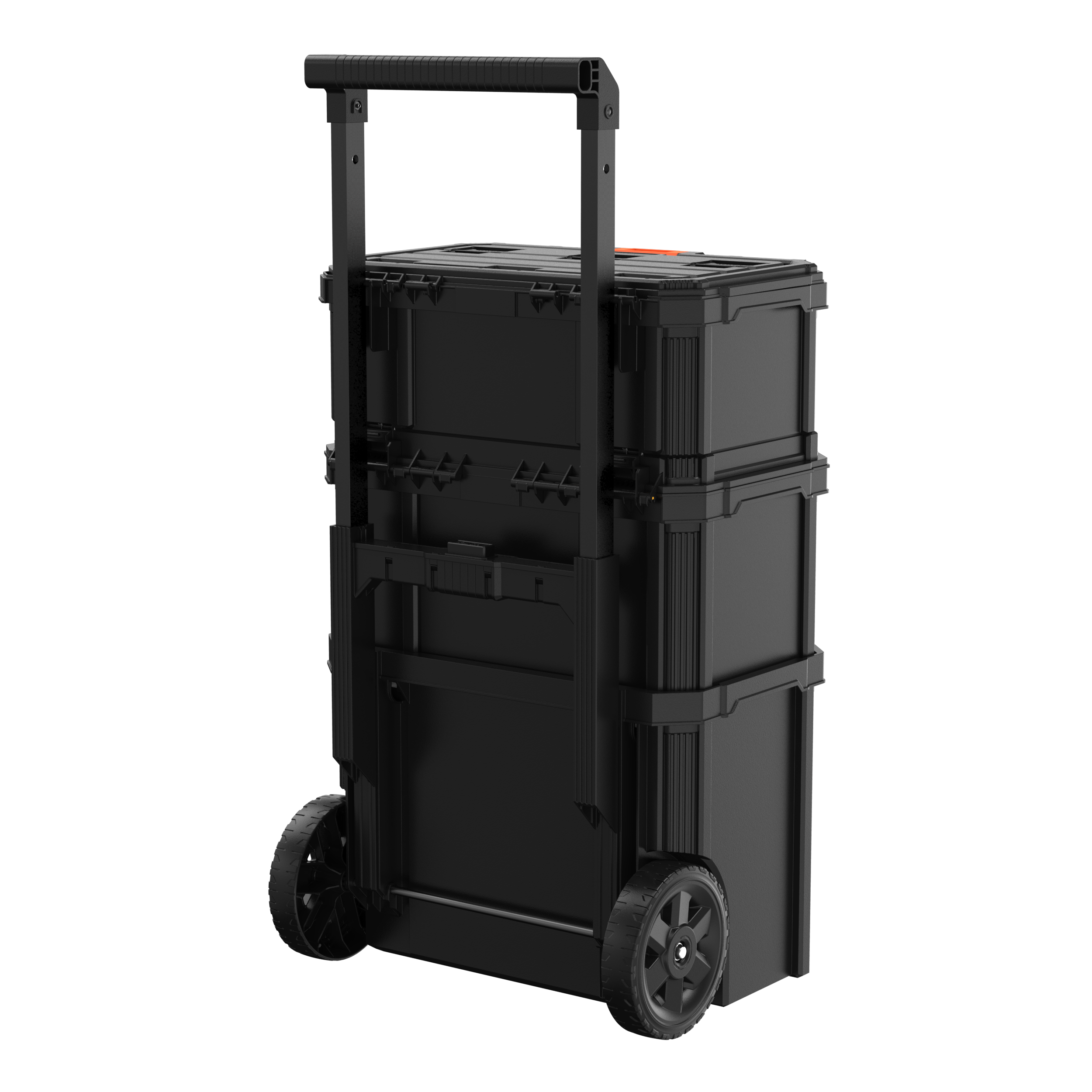 Stackable Storage System - 3 Piece Set (Small, Deep Toolbox, and Rolling Tote)