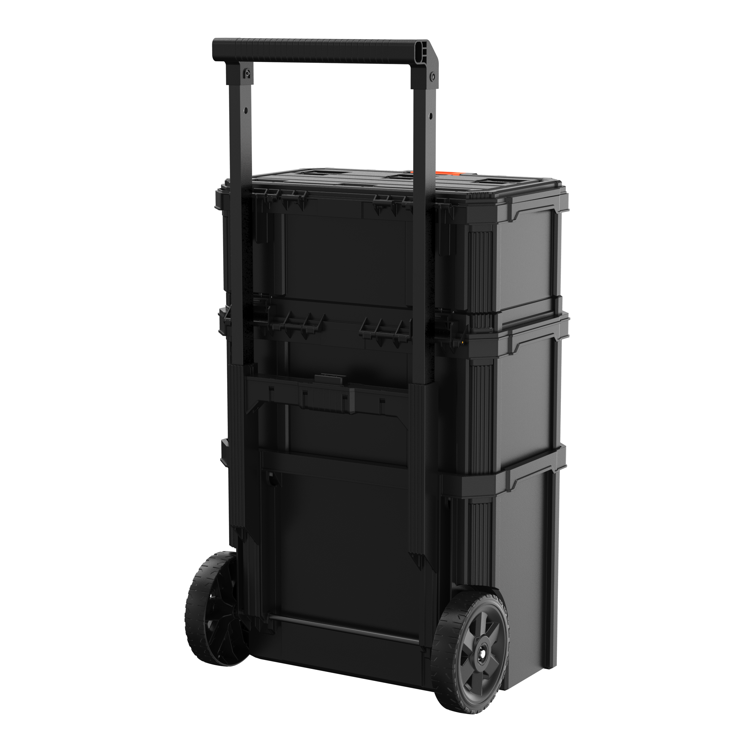 Stackable Storage System - 3 Piece Set (Small, Deep Toolbox, and Rolling Tote)