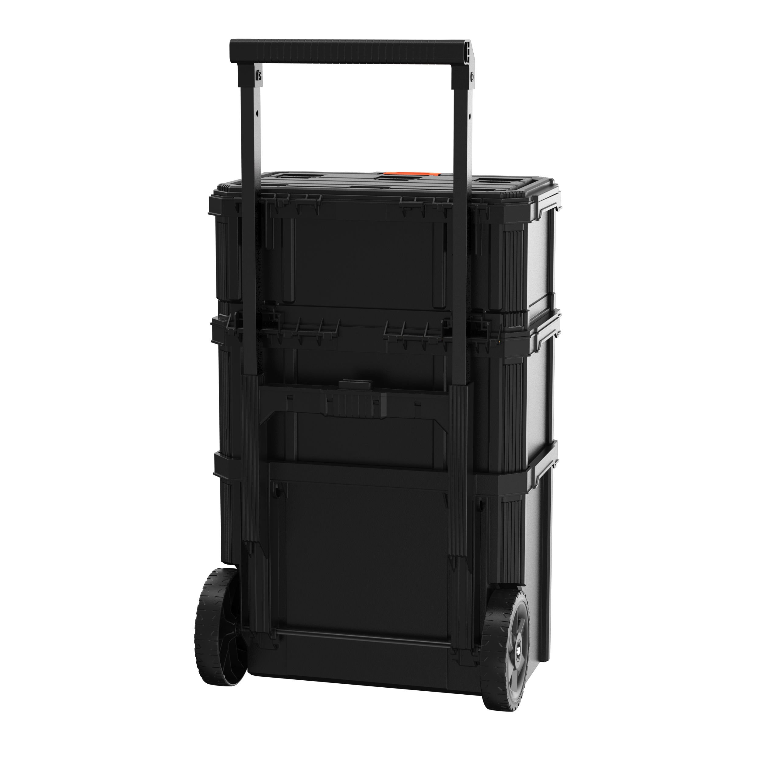Stackable Storage System - 3 Piece Set (Small, Deep Toolbox, and Rolling Tote)