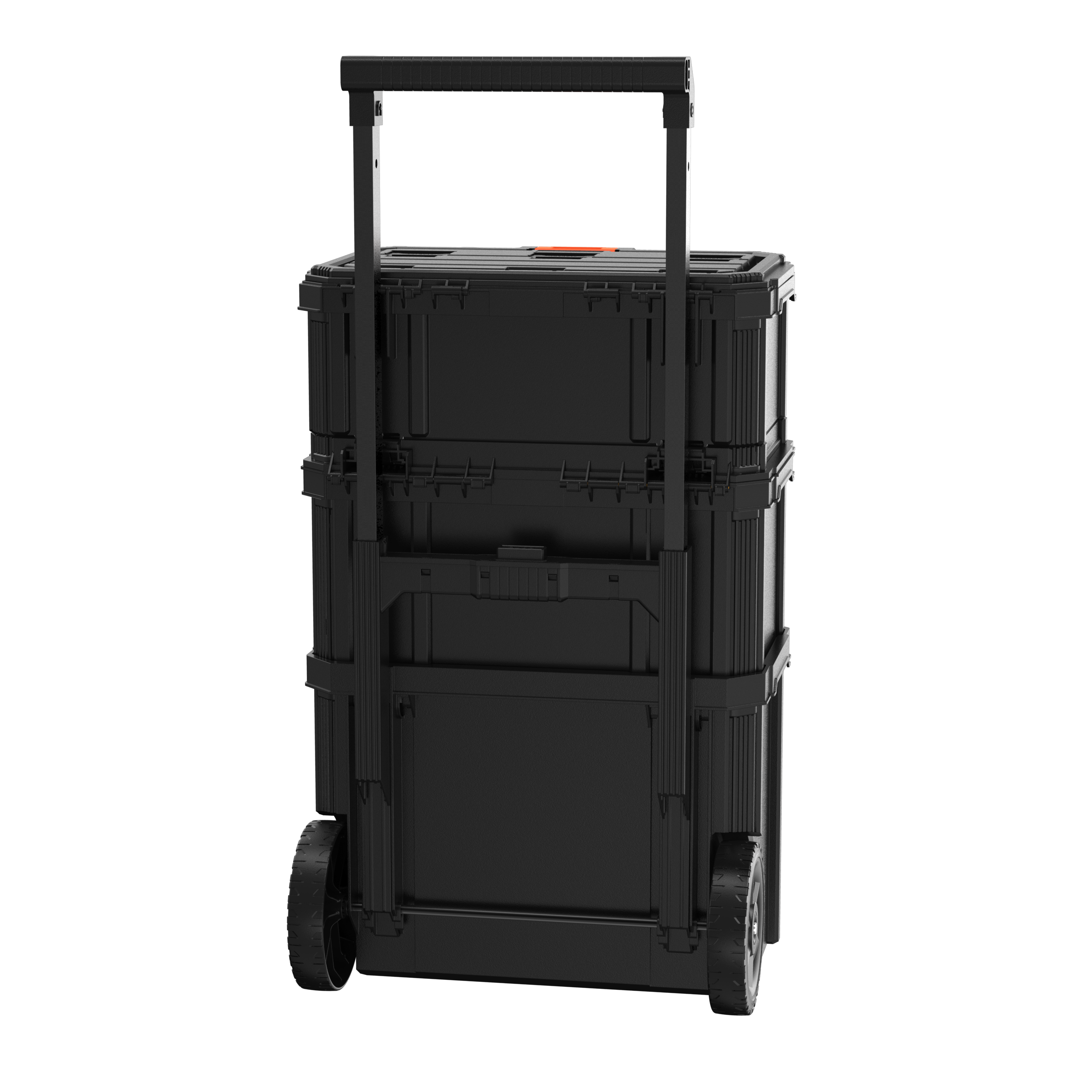 Stackable Storage System - 3 Piece Set (Small, Deep Toolbox, and Rolling Tote)