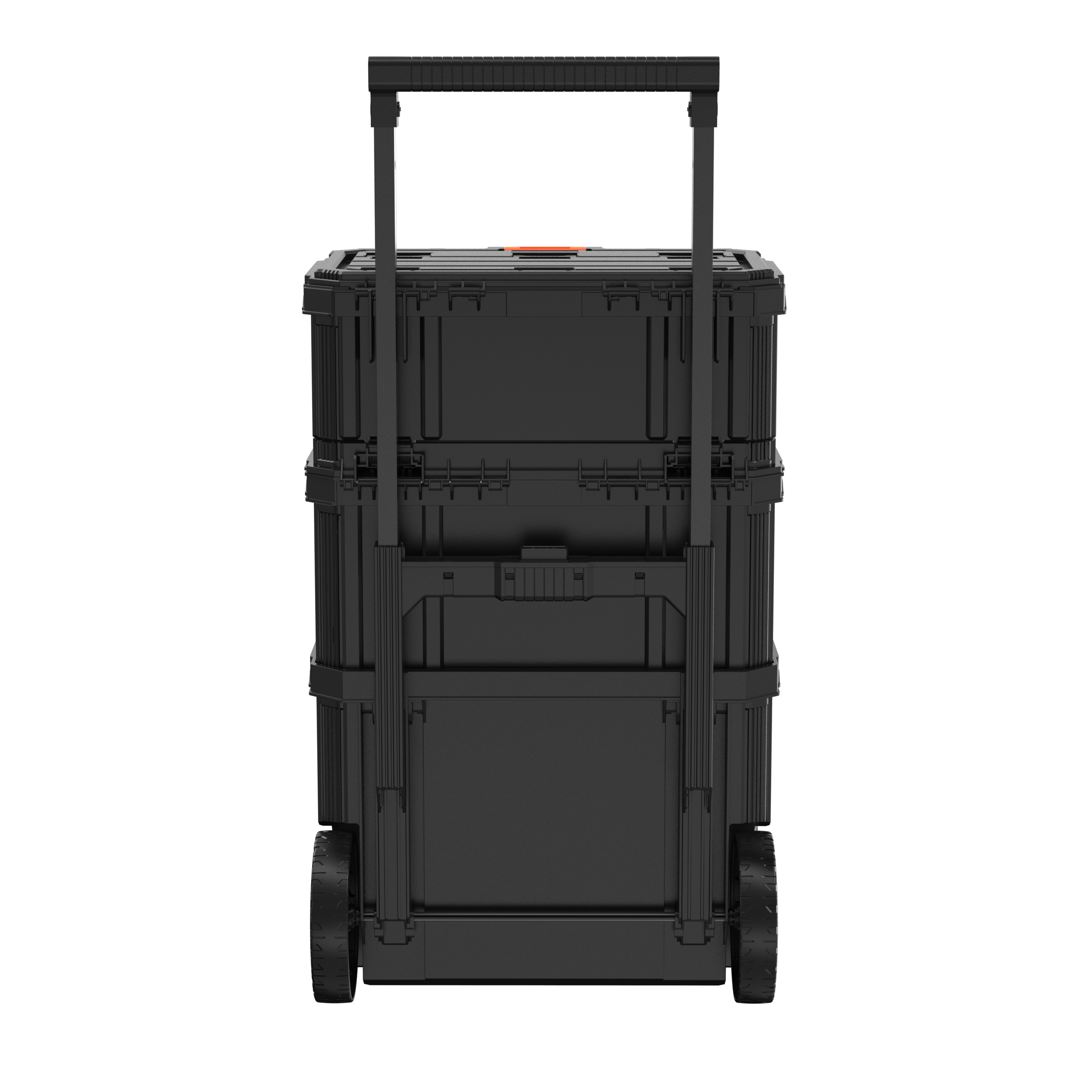 Stackable Storage System - 3 Piece Set (Small, Deep Toolbox, and Rolling Tote)