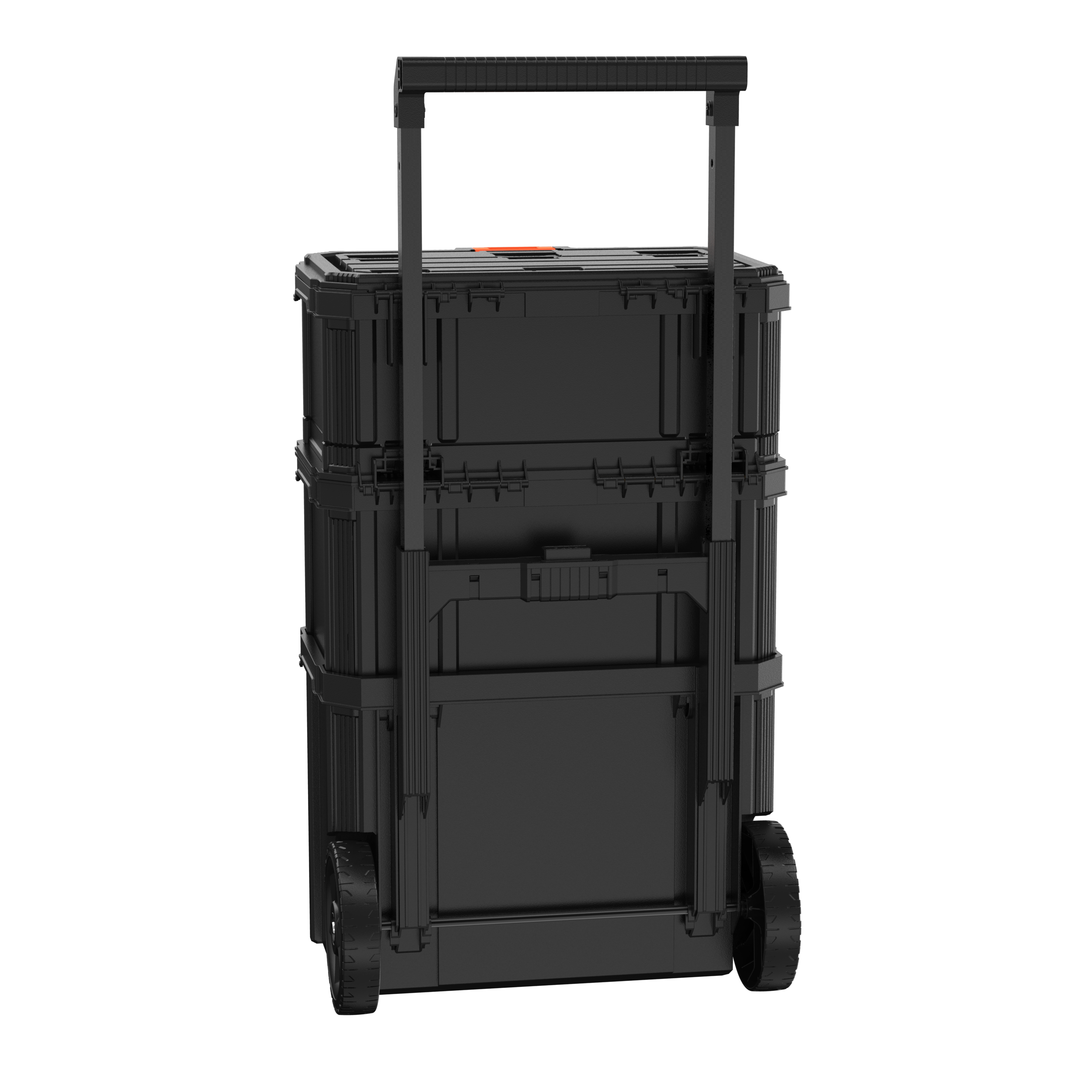 Stackable Storage System - 3 Piece Set (Small, Deep Toolbox, and Rolling Tote)