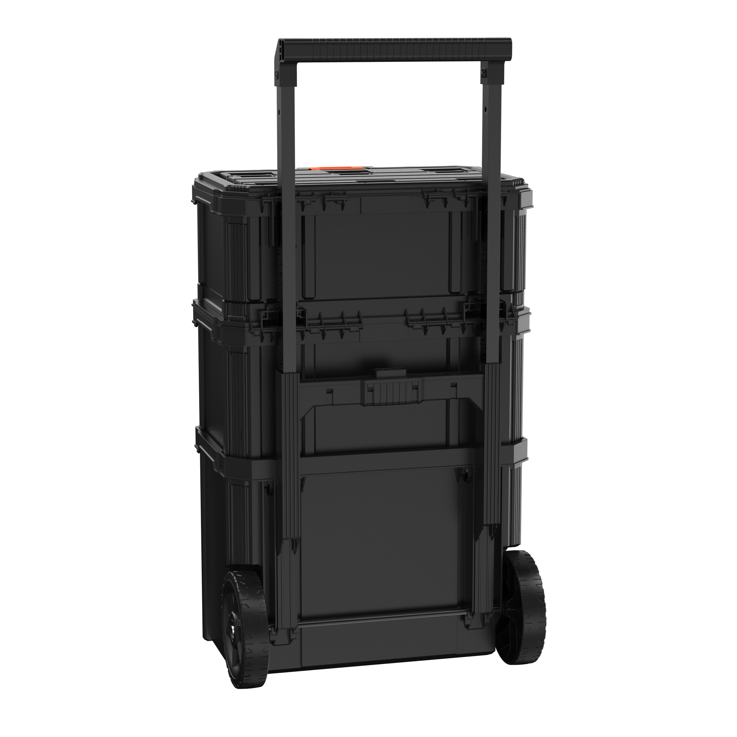 Stackable Storage System - 3 Piece Set (Small, Deep Toolbox, and Rolling Tote)