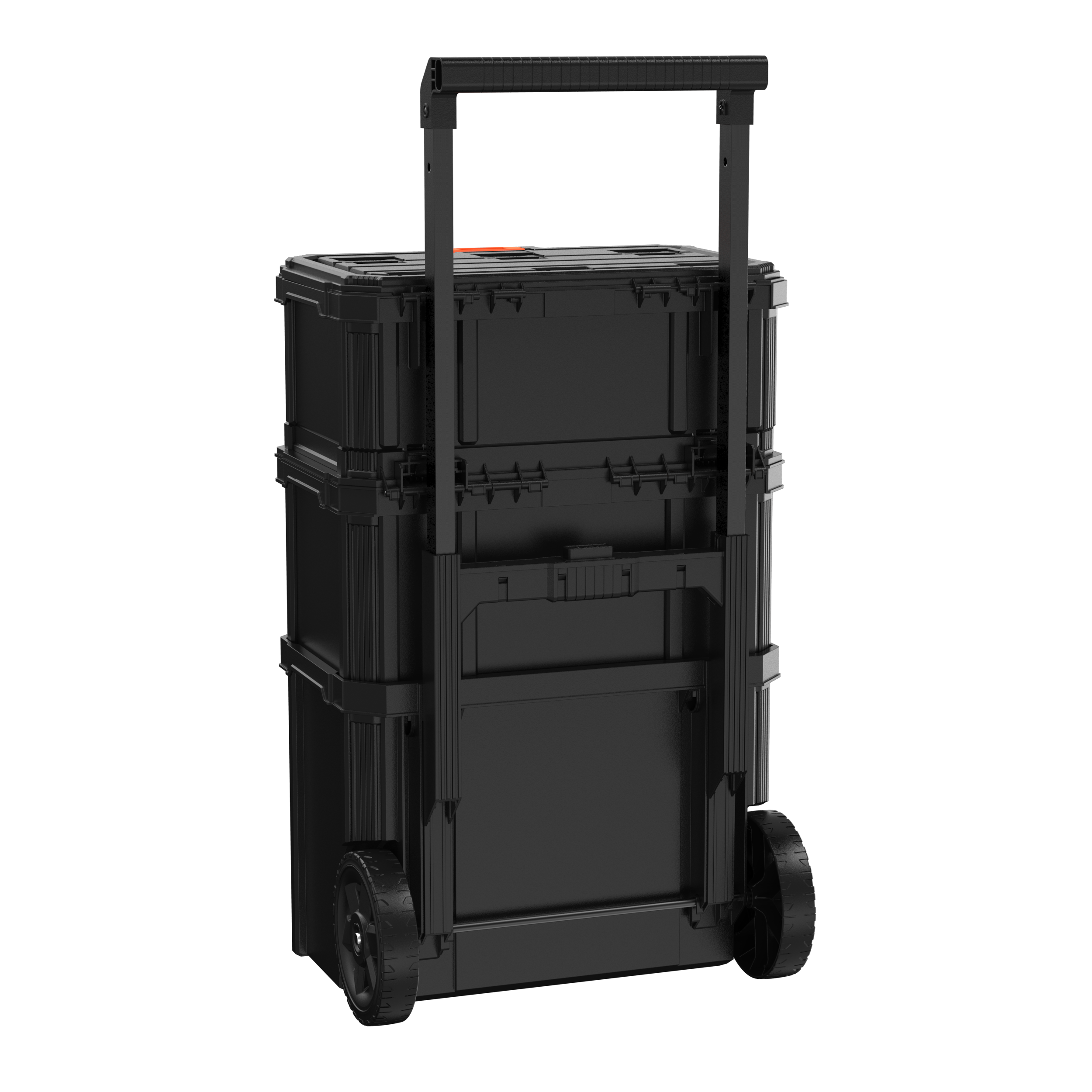 Stackable Storage System - 3 Piece Set (Small, Deep Toolbox, and Rolling Tote)