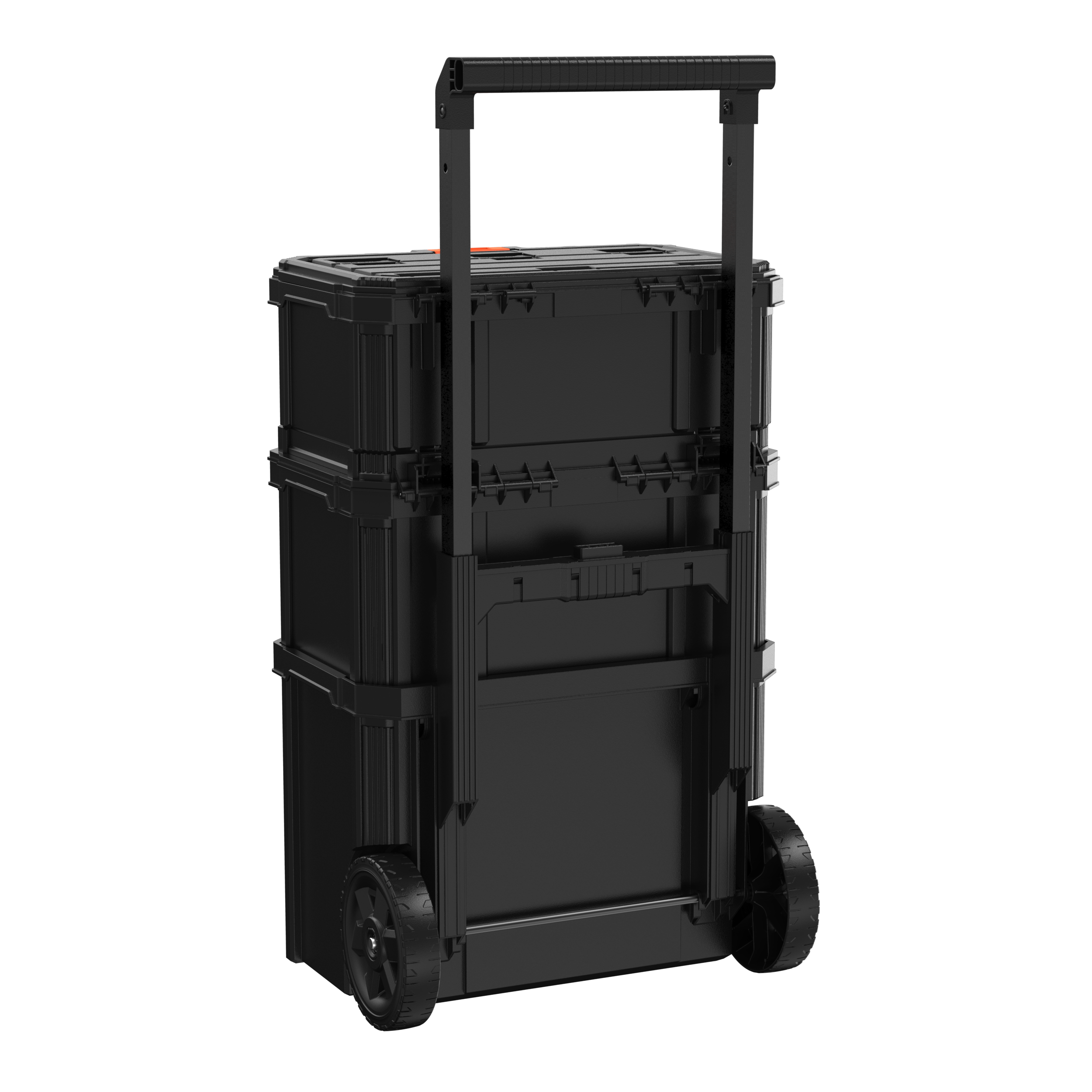 Stackable Storage System - 3 Piece Set (Small, Deep Toolbox, and Rolling Tote)