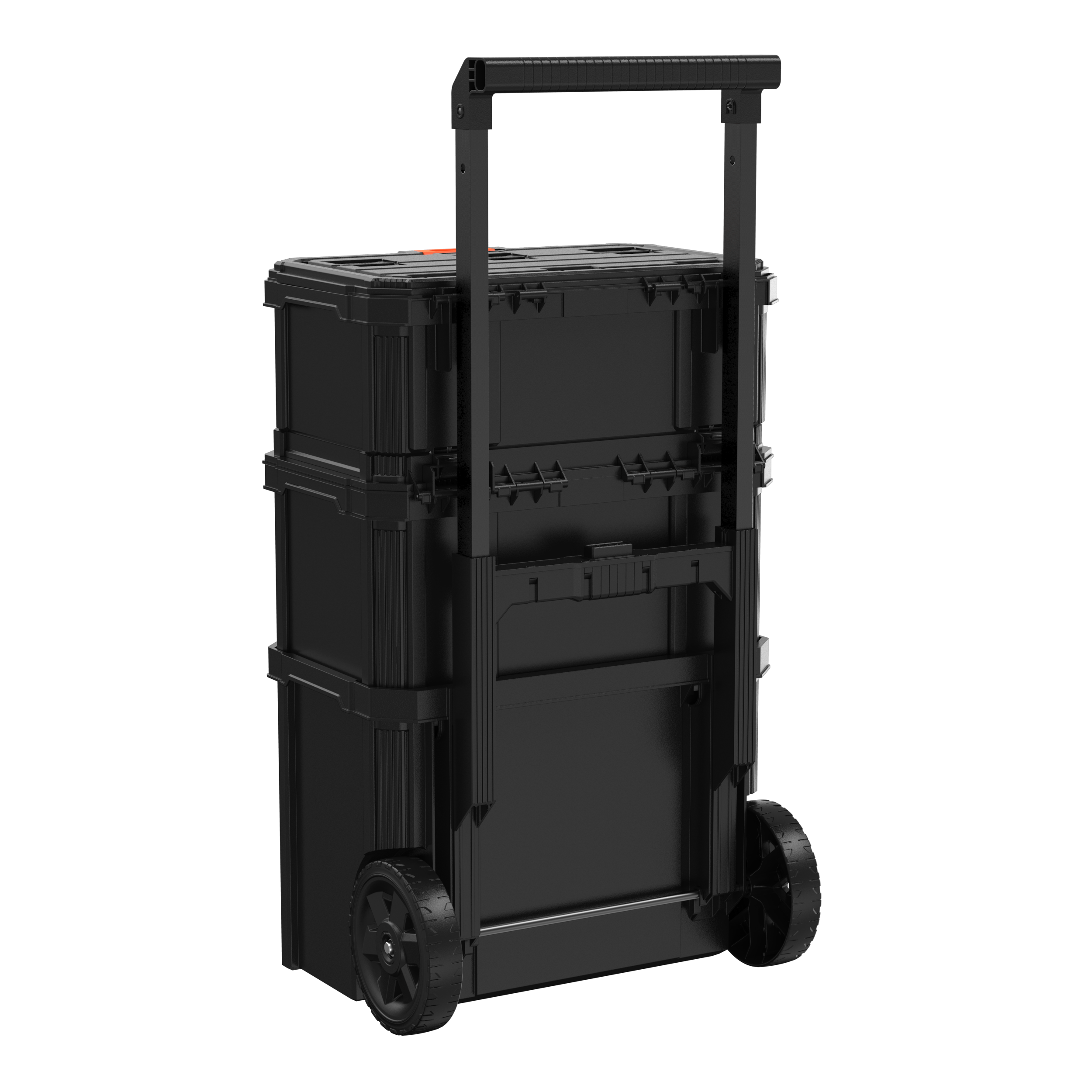 Stackable Storage System - 3 Piece Set (Small, Deep Toolbox, and Rolling Tote)