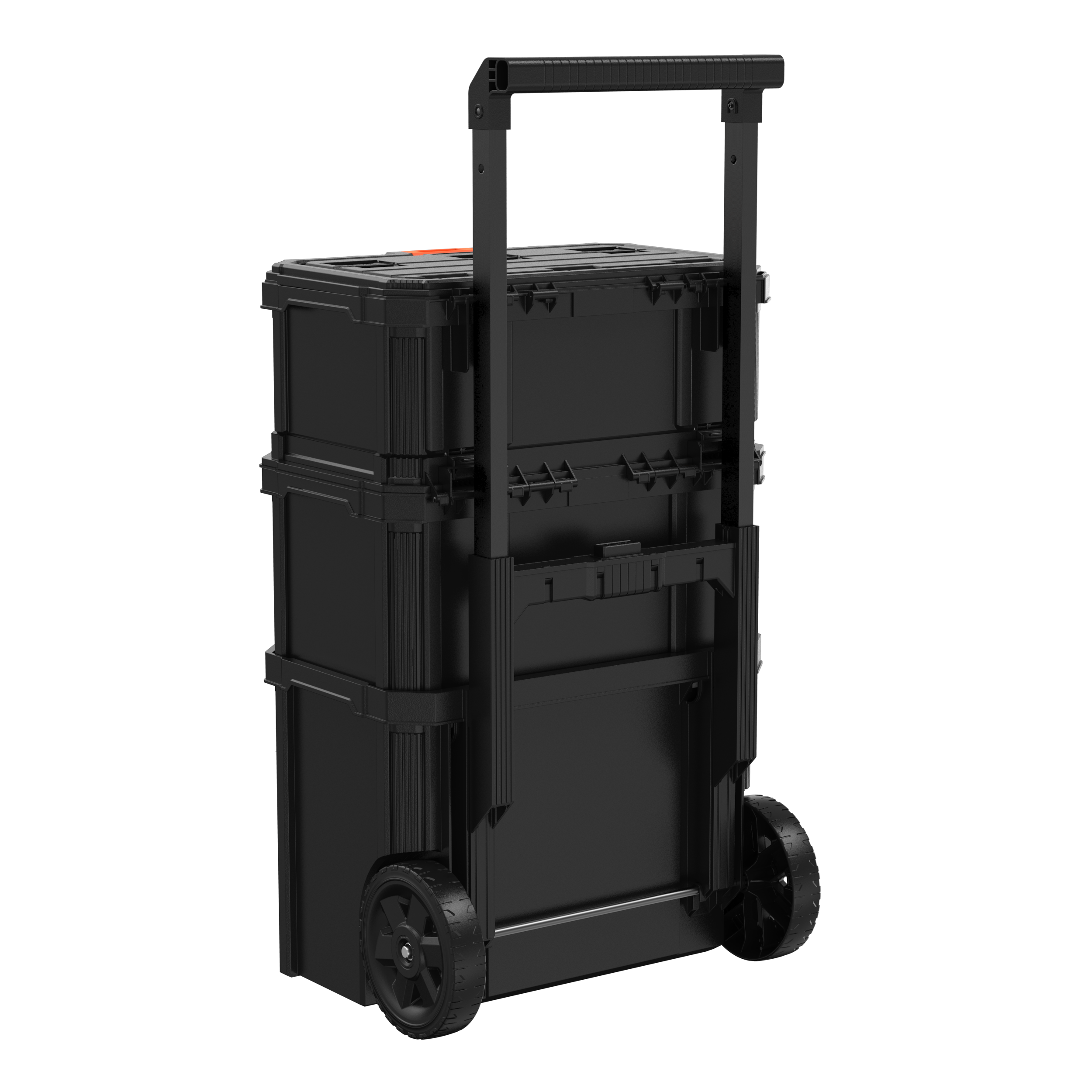 Stackable Storage System - 3 Piece Set (Small, Deep Toolbox, and Rolling Tote)