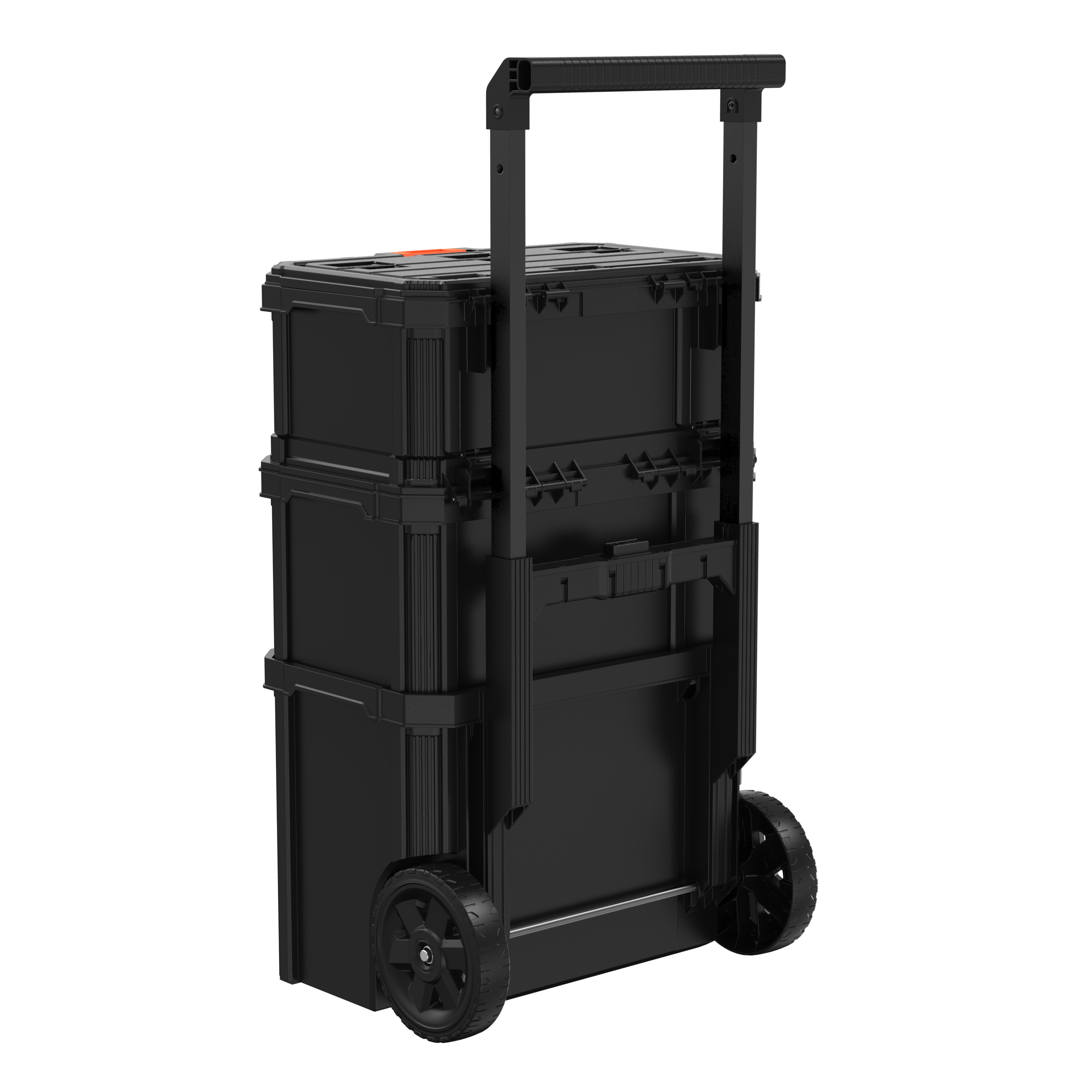 Stackable Storage System - 3 Piece Set (Small, Deep Toolbox, and Rolling Tote)