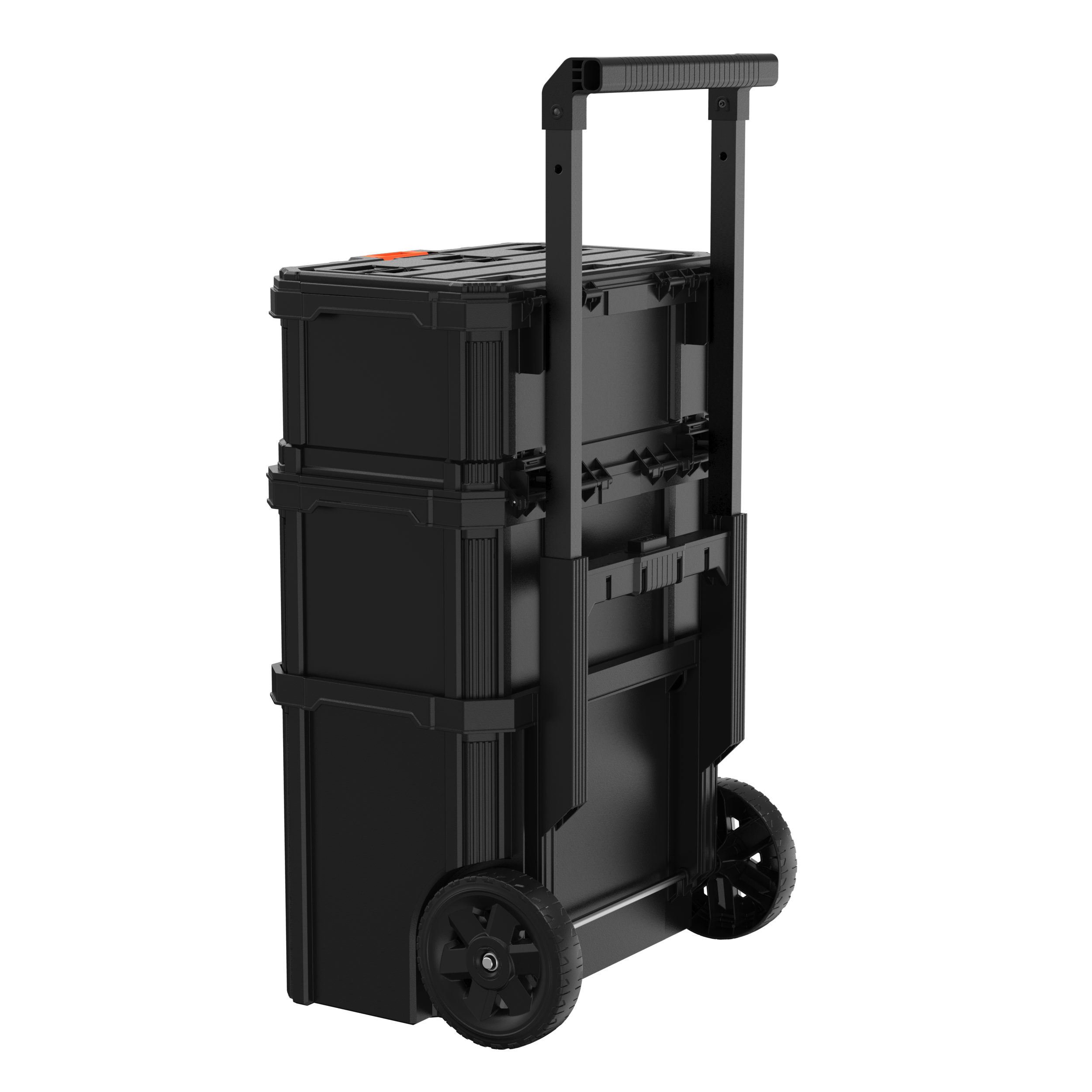 Stackable Storage System - 3 Piece Set (Small, Deep Toolbox, and Rolling Tote)