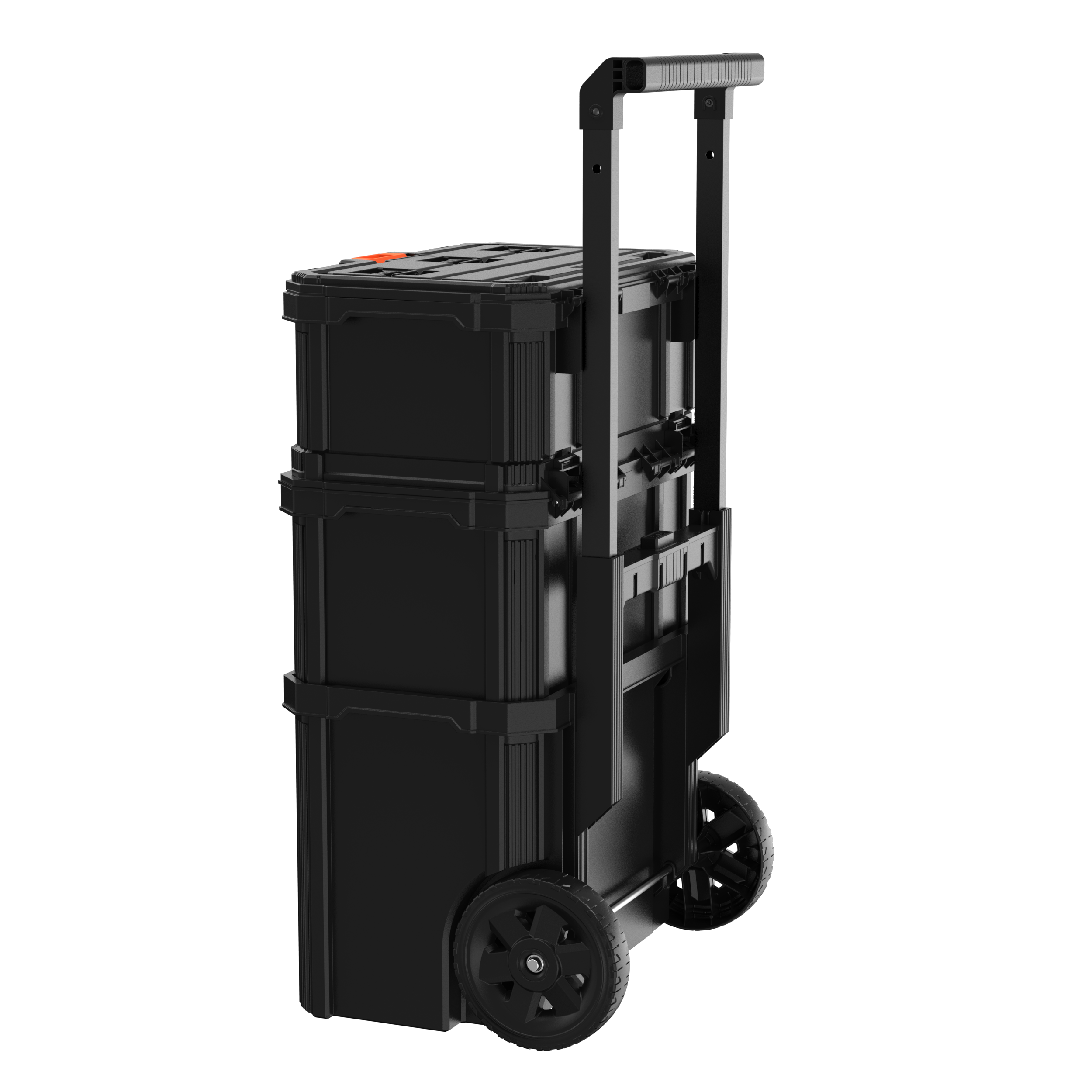 Stackable Storage System - 3 Piece Set (Small, Deep Toolbox, and Rolling Tote)