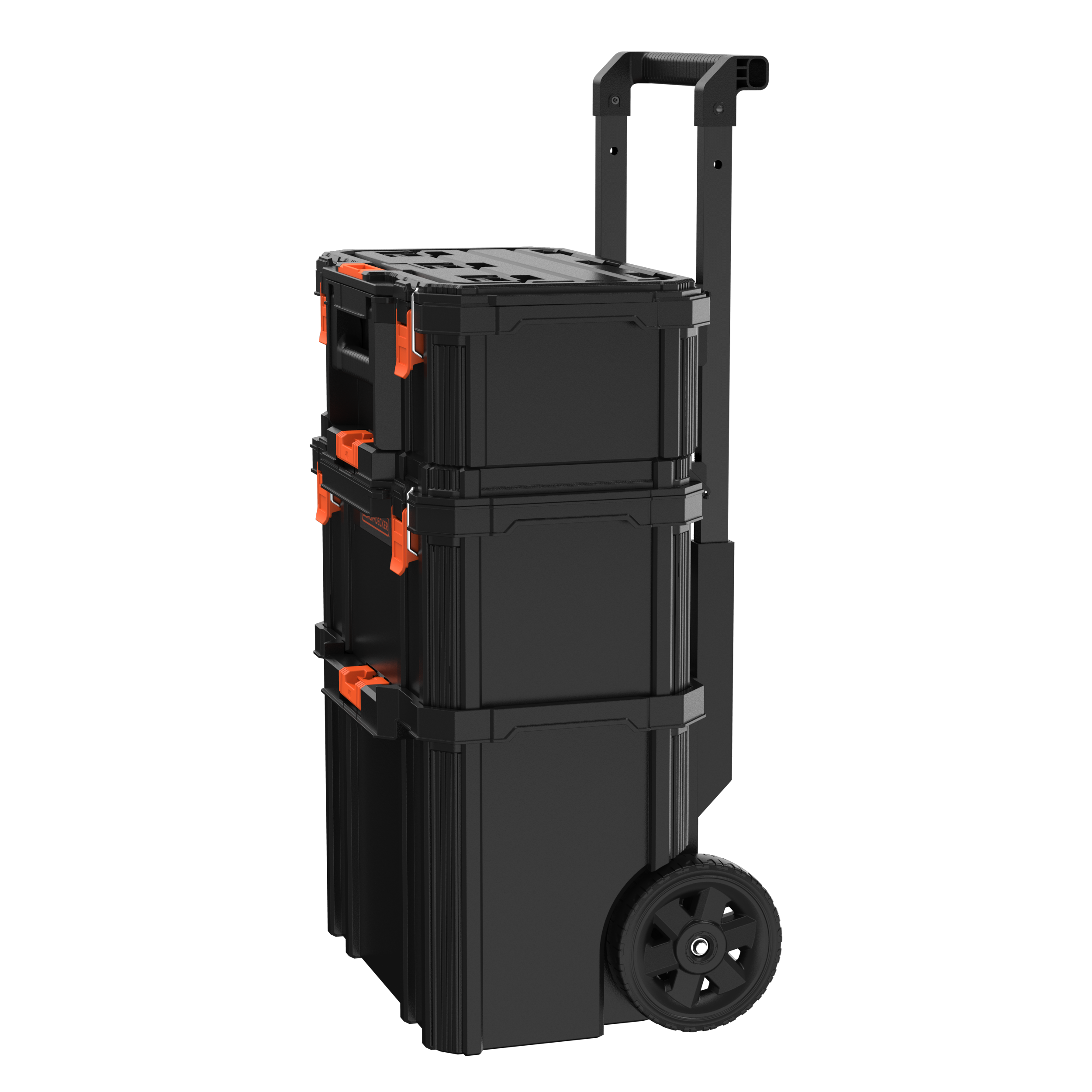 Stackable Storage System - 3 Piece Set (Small, Deep Toolbox, and Rolling Tote)
