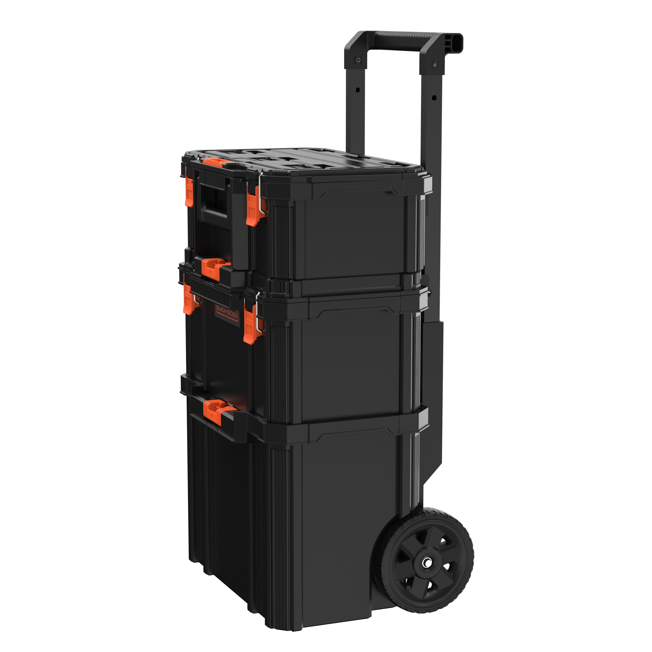 Stackable Storage System - 3 Piece Set (Small, Deep Toolbox, and Rolling Tote)