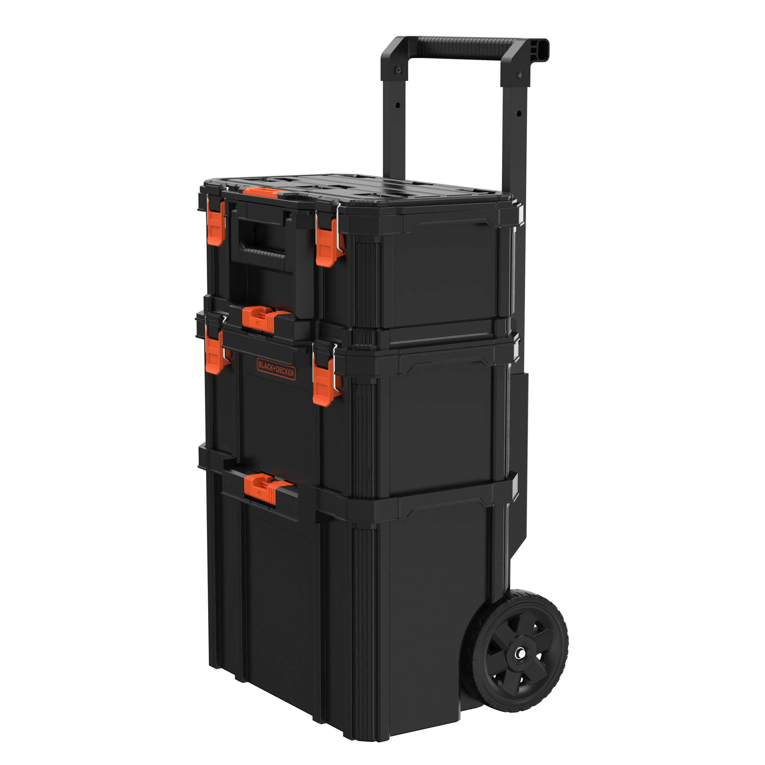 Stackable Storage System - 3 Piece Set (Small, Deep Toolbox, and Rolling Tote)