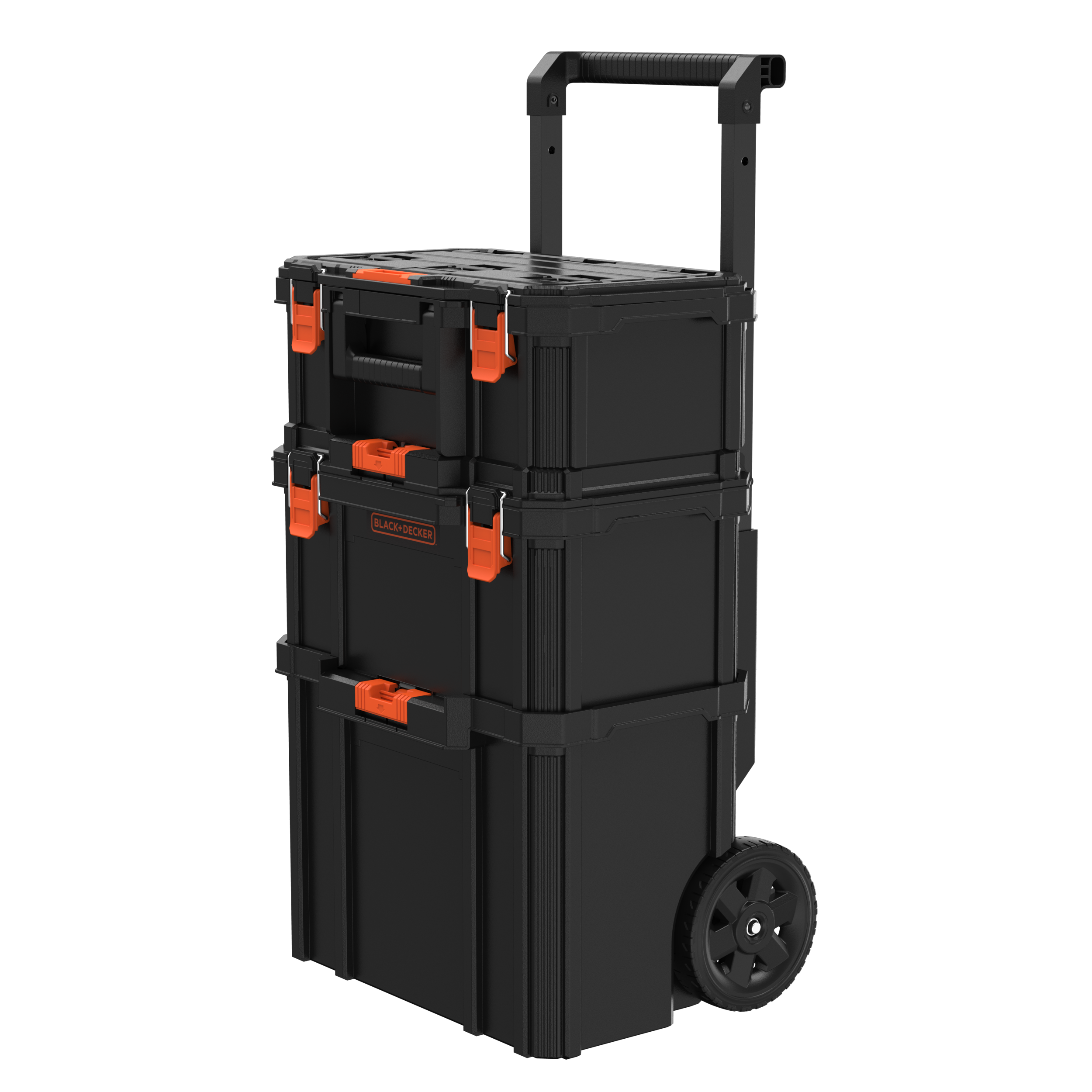 Stackable Storage System - 3 Piece Set (Small, Deep Toolbox, and Rolling Tote)