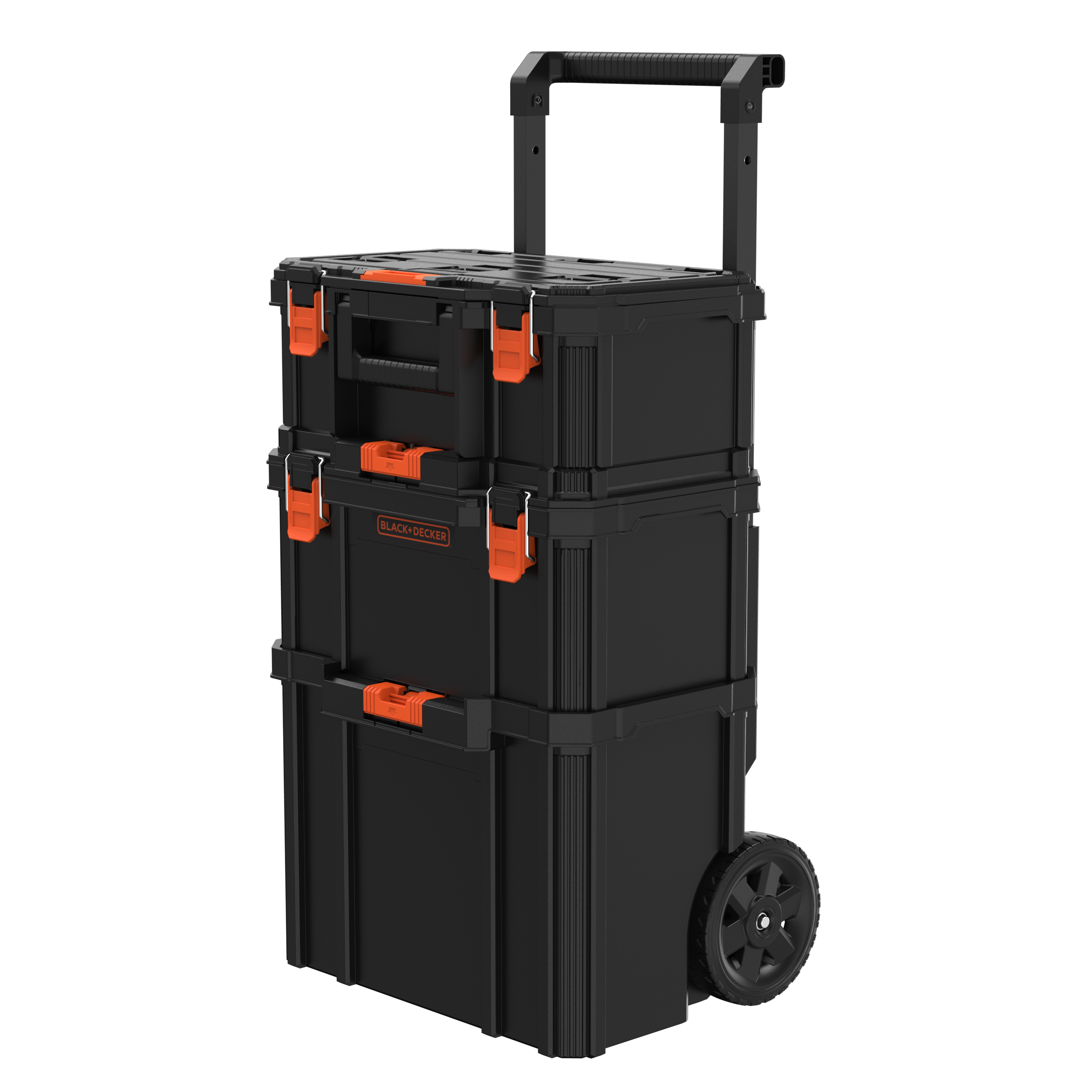 Stackable Storage System - 3 Piece Set (Small, Deep Toolbox, and Rolling Tote)