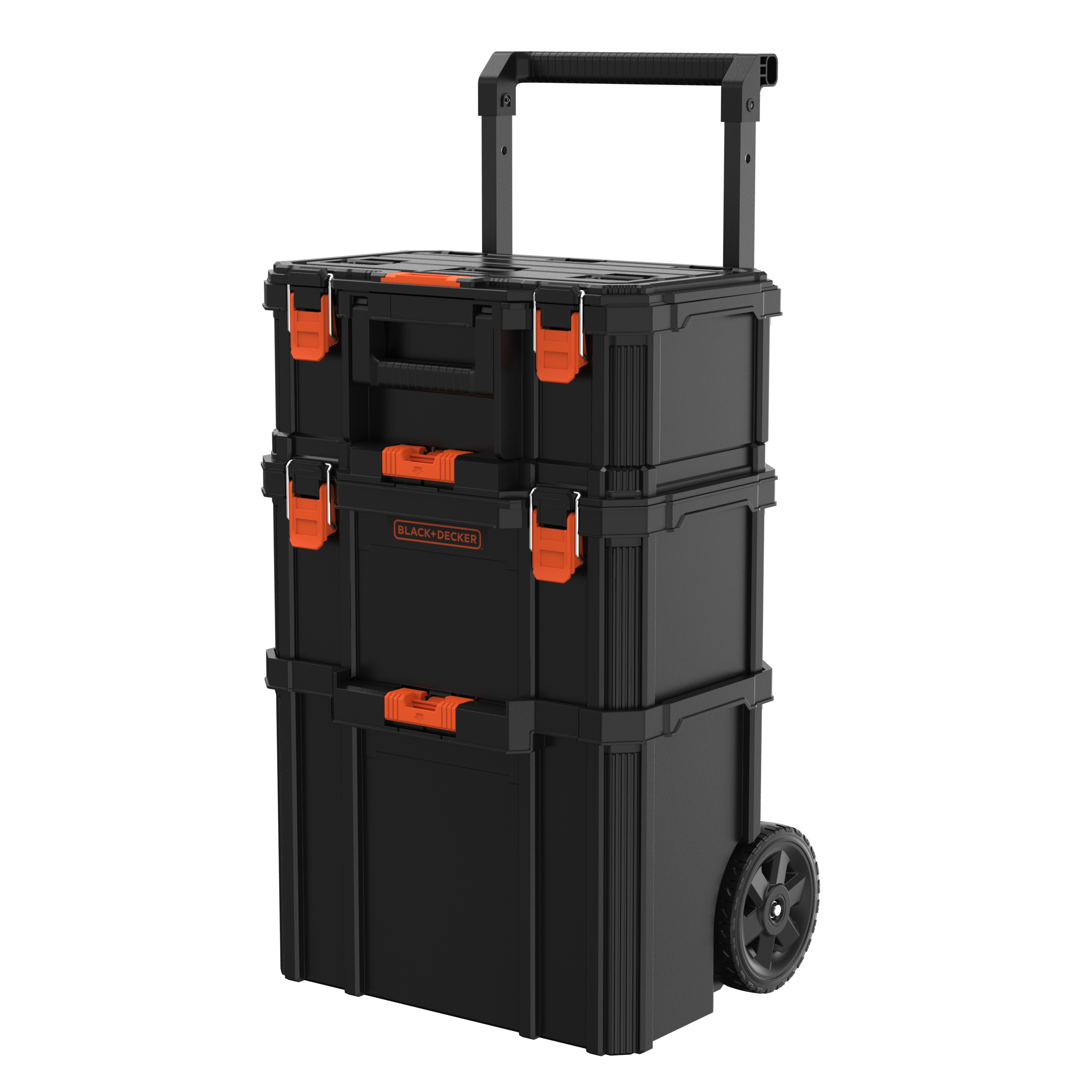Stackable Storage System - 3 Piece Set (Small, Deep Toolbox, and Rolling Tote)