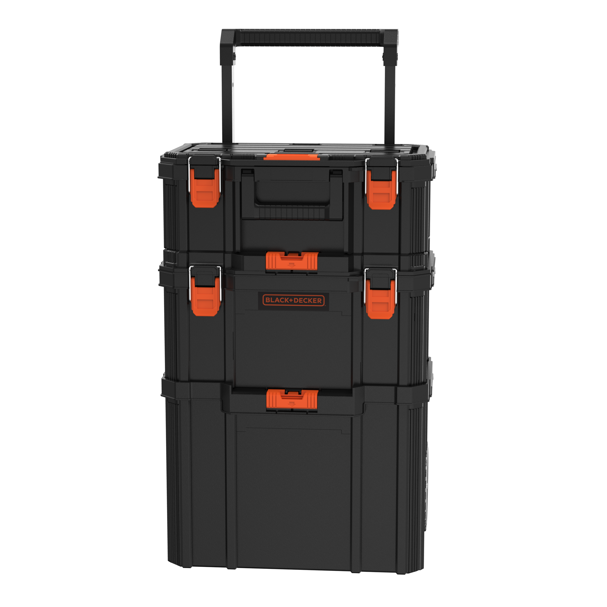 Stackable Storage System - 3 Piece Set (Small, Deep Toolbox, and Rolling Tote)