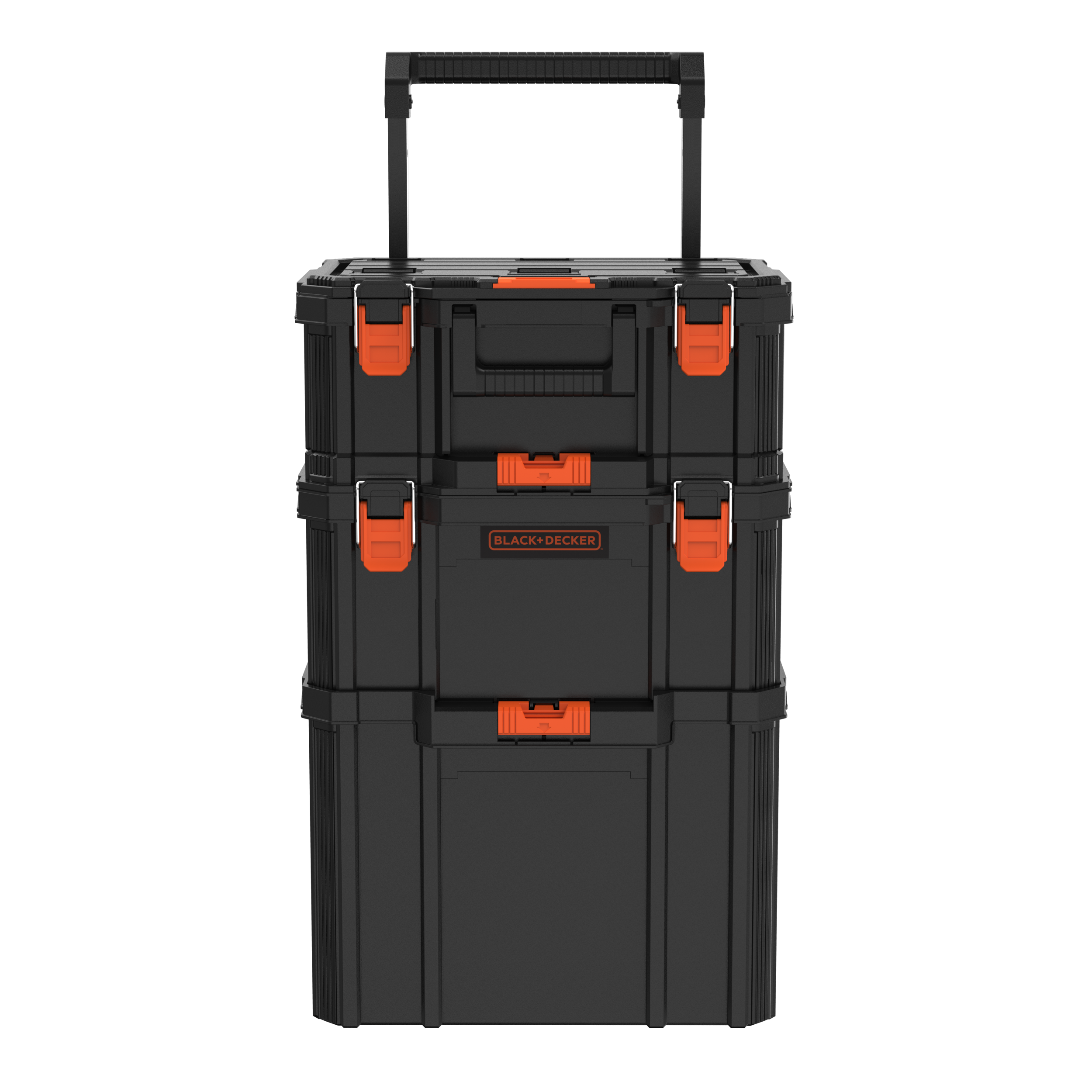 Stackable Storage System - 3 Piece Set (Small, Deep Toolbox, and Rolling Tote)