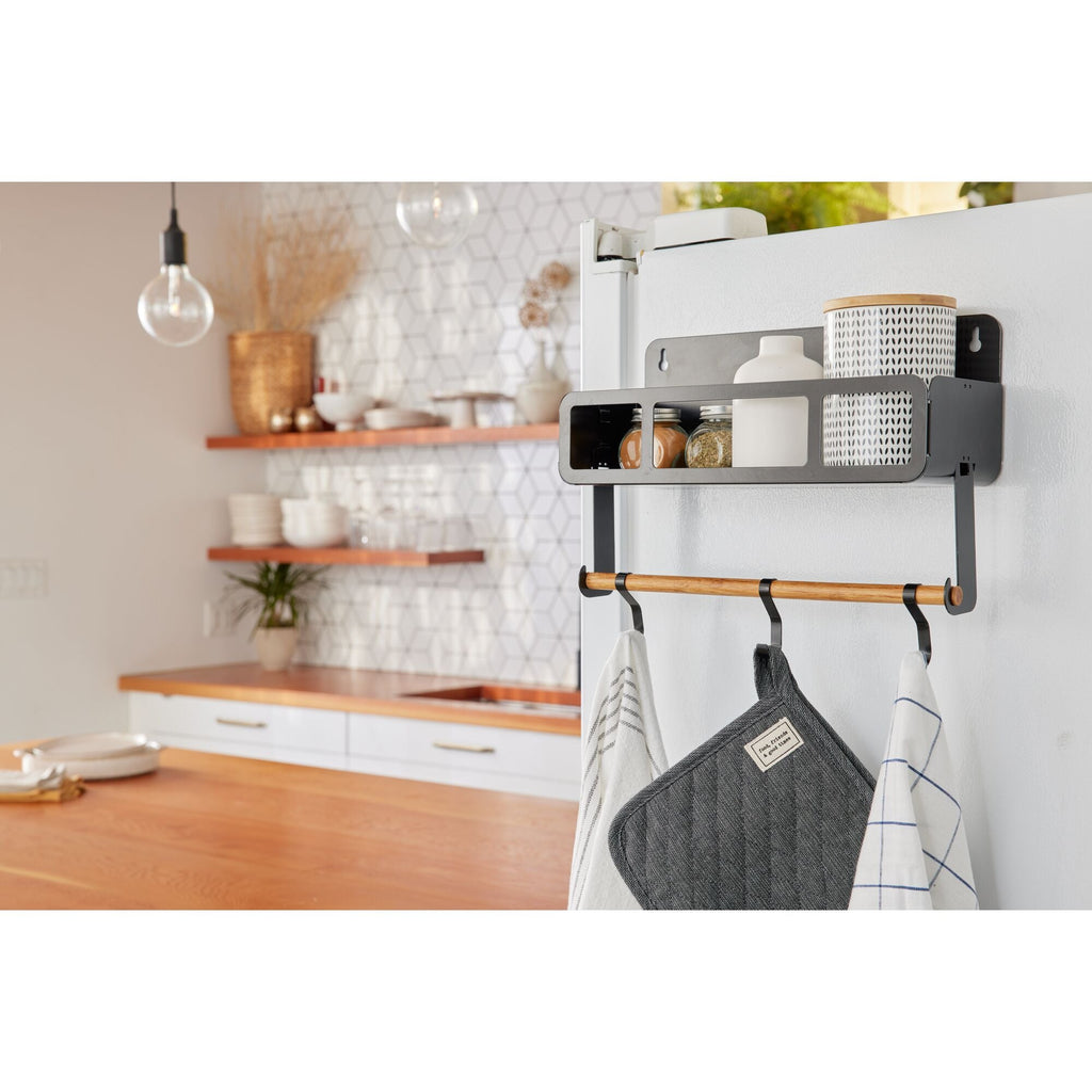 Black Hanging / Magnetic Rack System-Shelf W/Brackets