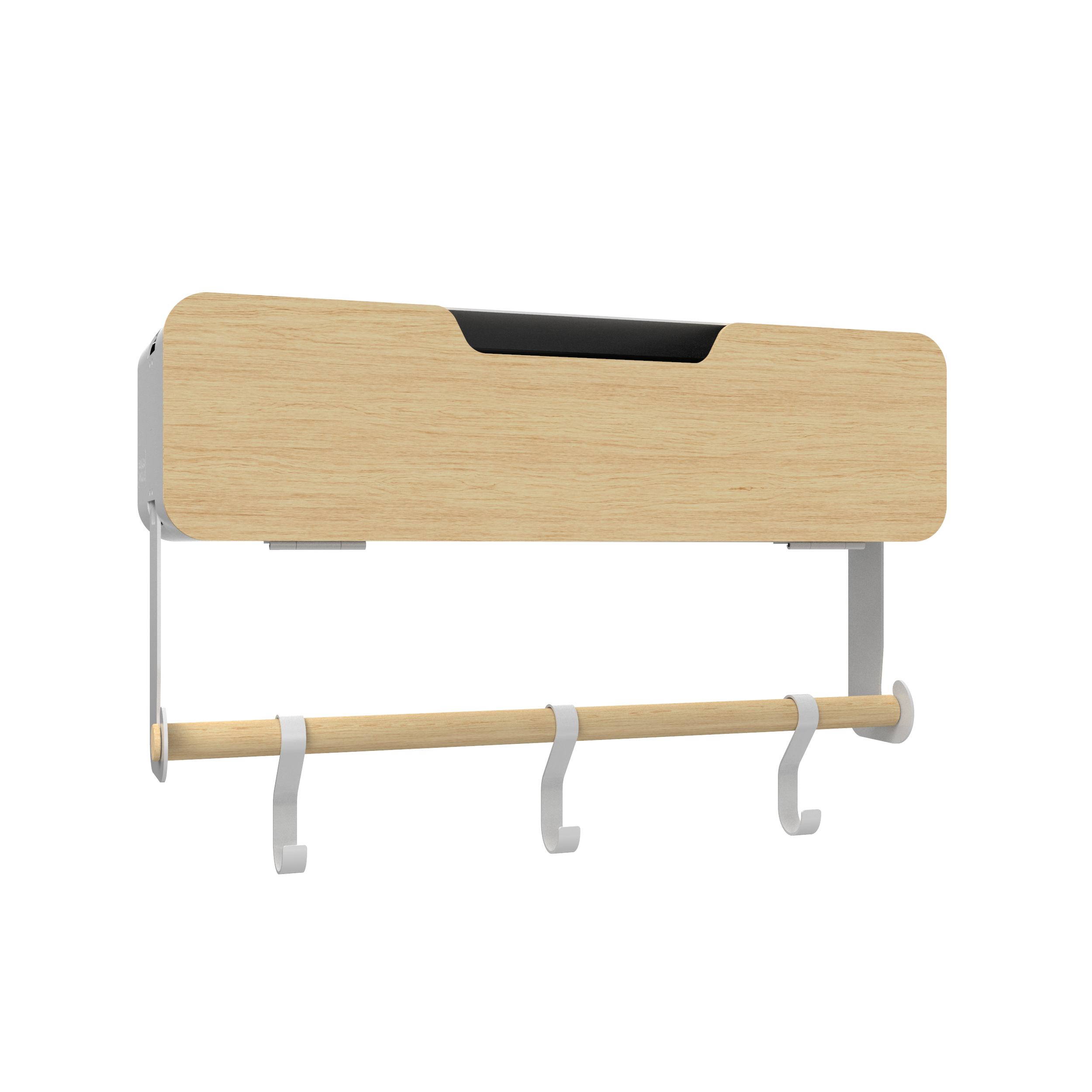 White Hanging / Magnetic Rack System-Shelf W/ Door