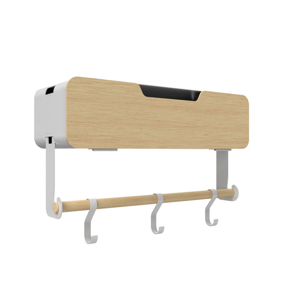 White Hanging / Magnetic Rack System-Shelf W/ Door