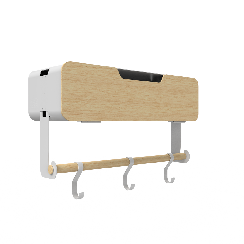 White Hanging / Magnetic Rack System-Shelf W/ Door