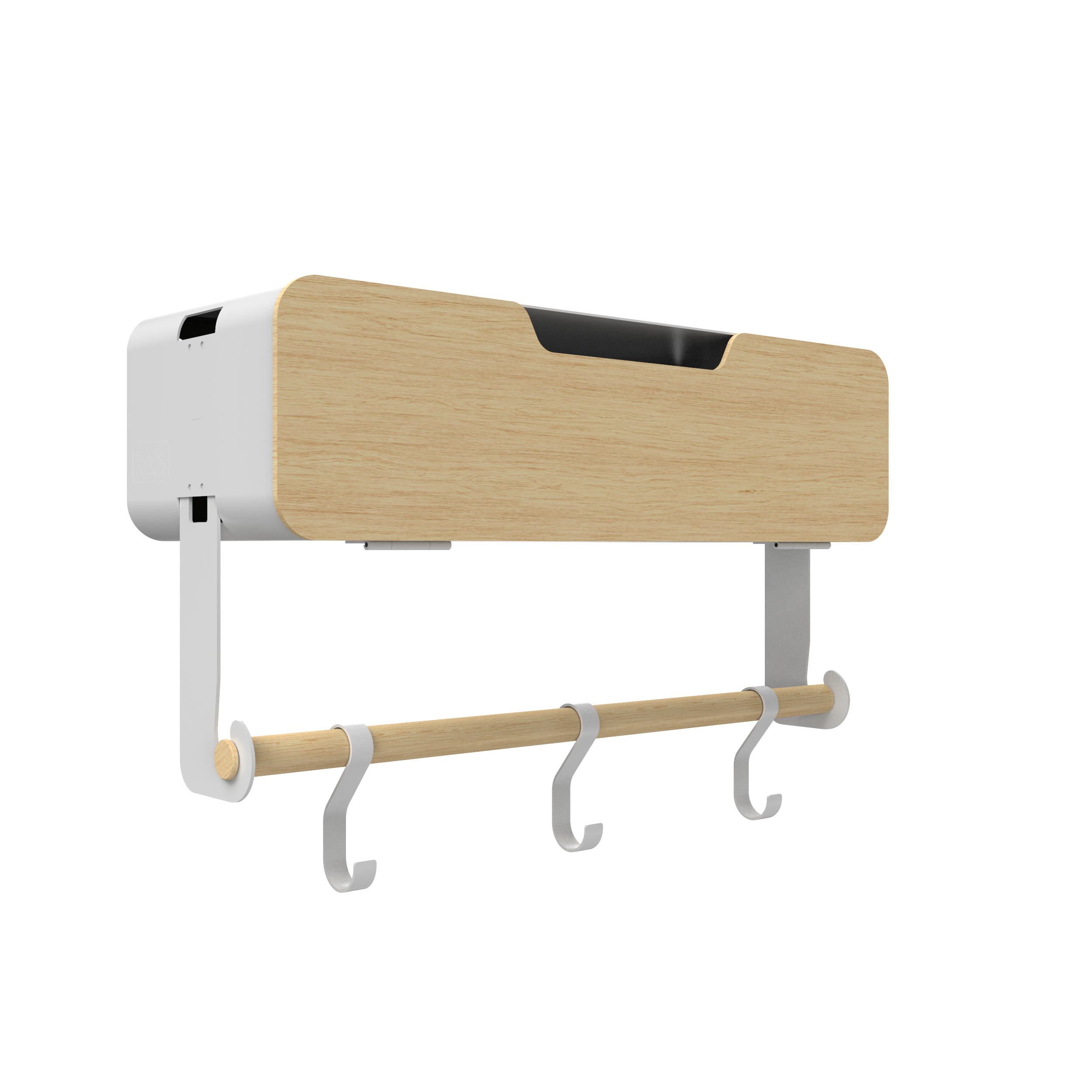 White Hanging / Magnetic Rack System-Shelf W/ Door