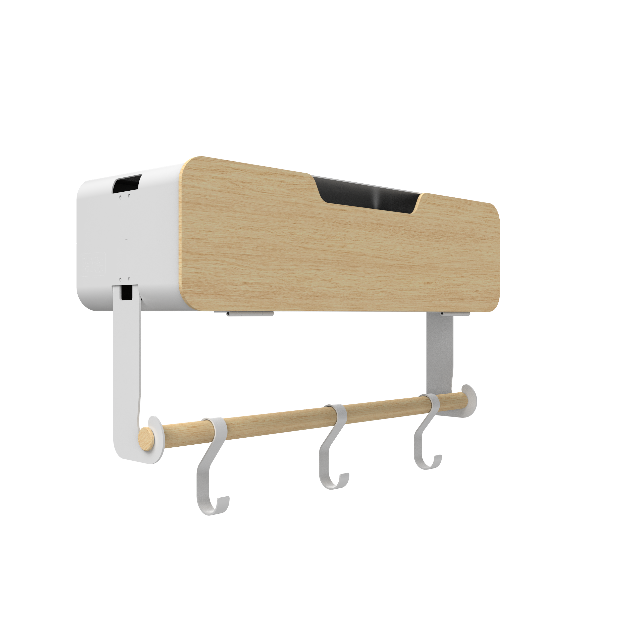 White Hanging / Magnetic Rack System-Shelf W/ Door