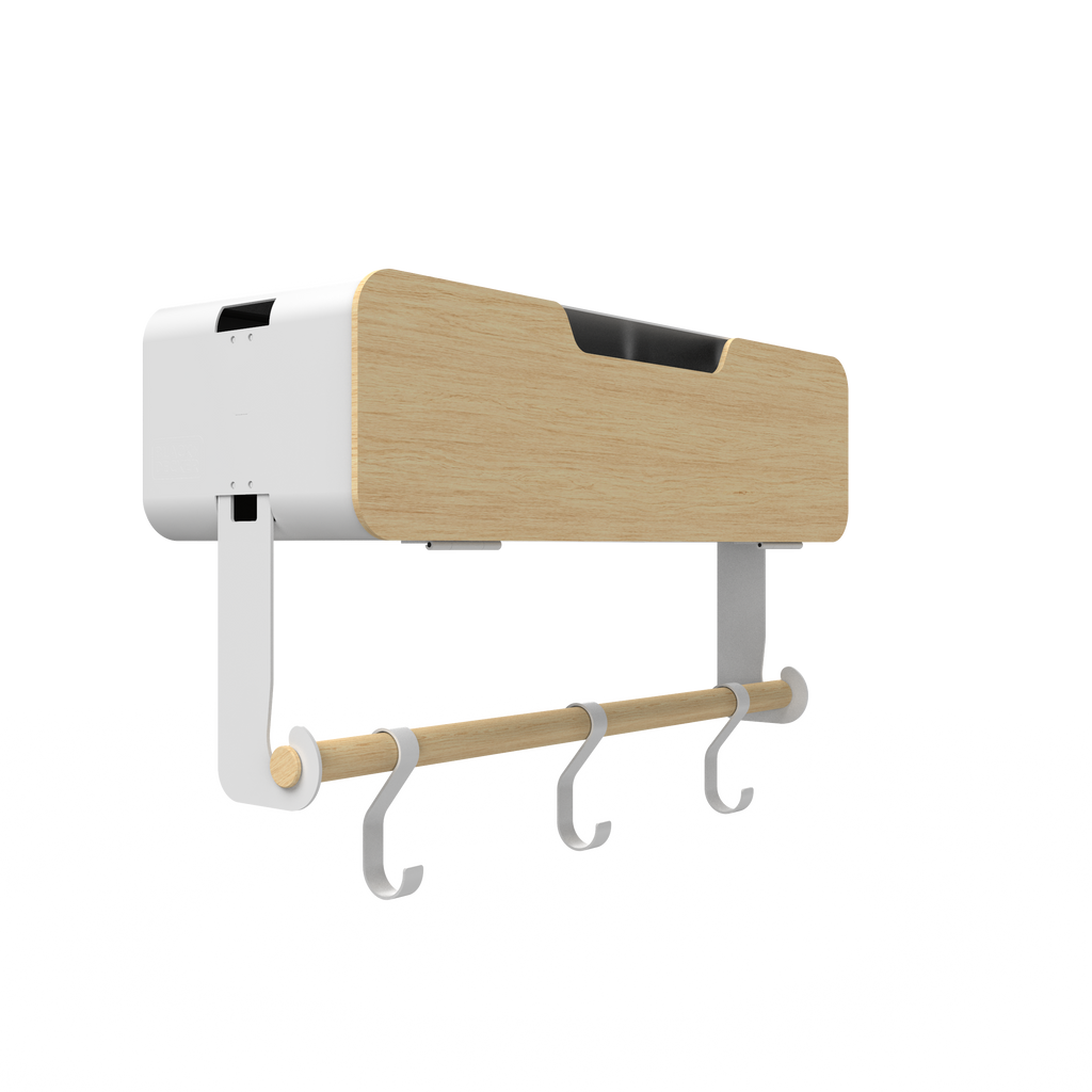 White Hanging / Magnetic Rack System-Shelf W/ Door