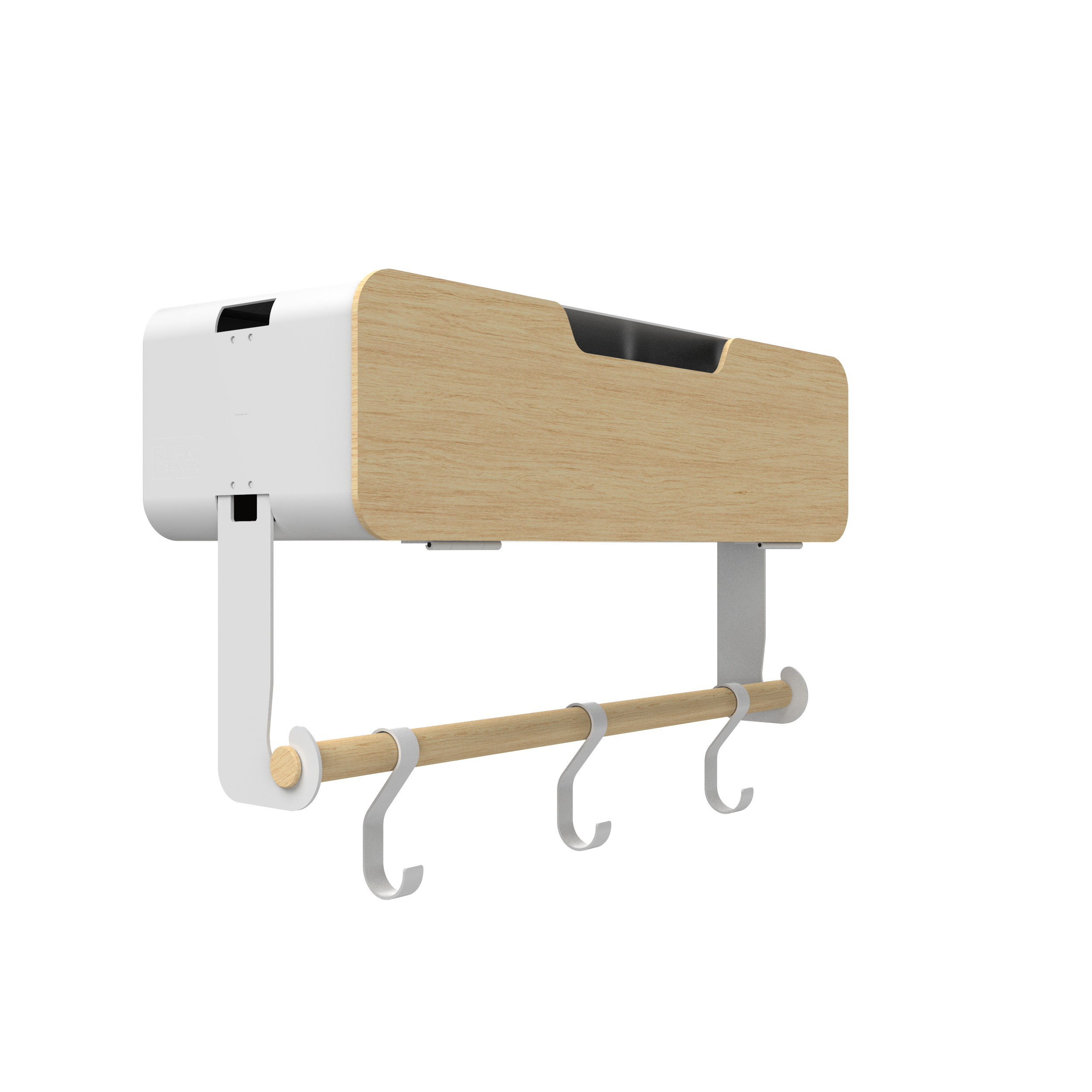 White Hanging / Magnetic Rack System-Shelf W/ Door