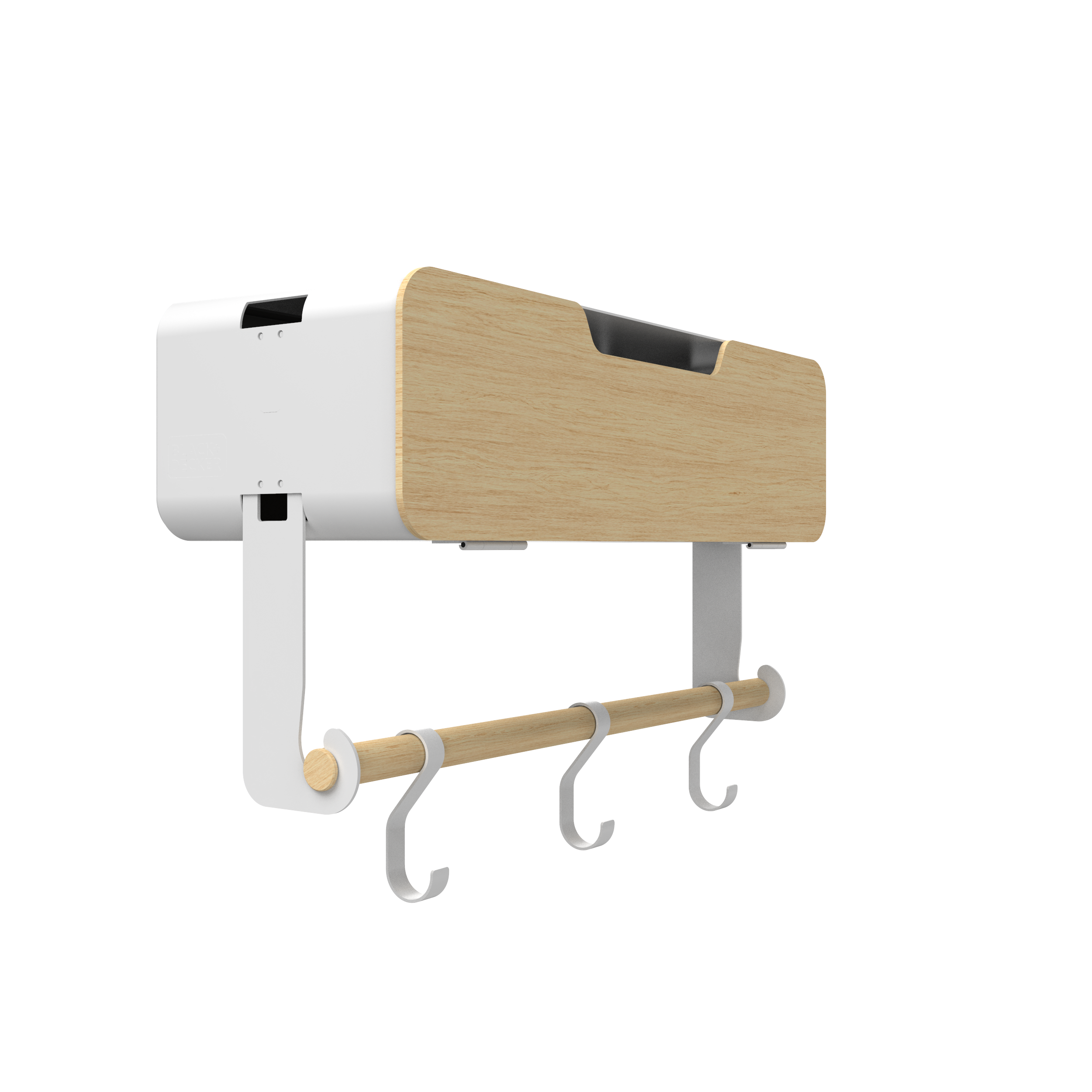 White Hanging / Magnetic Rack System-Shelf W/ Door