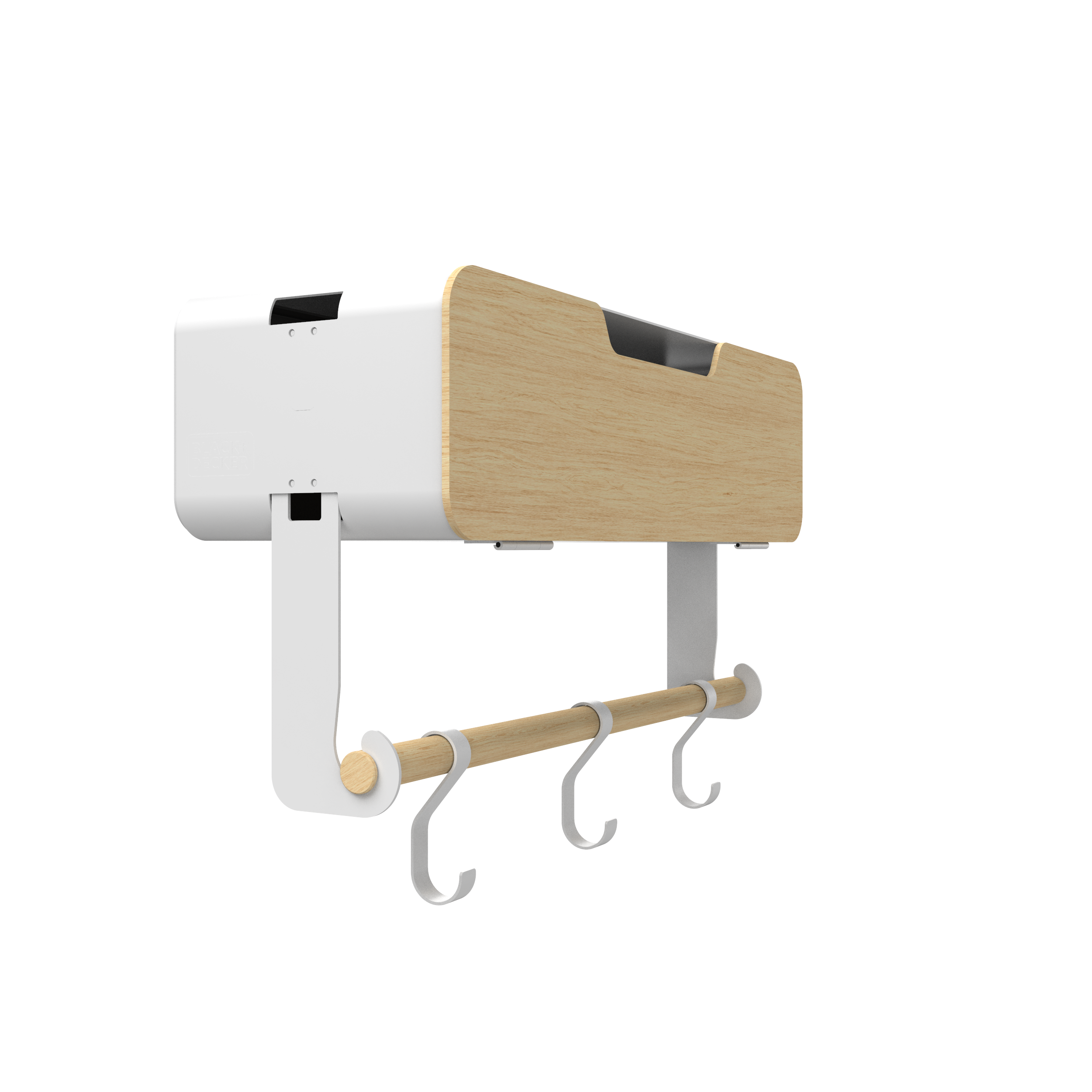 White Hanging / Magnetic Rack System-Shelf W/ Door
