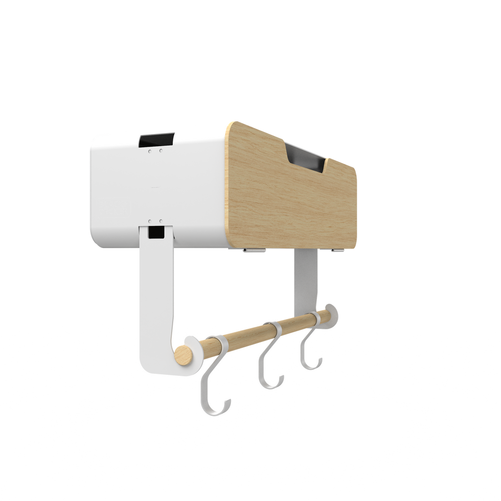 White Hanging / Magnetic Rack System-Shelf W/ Door