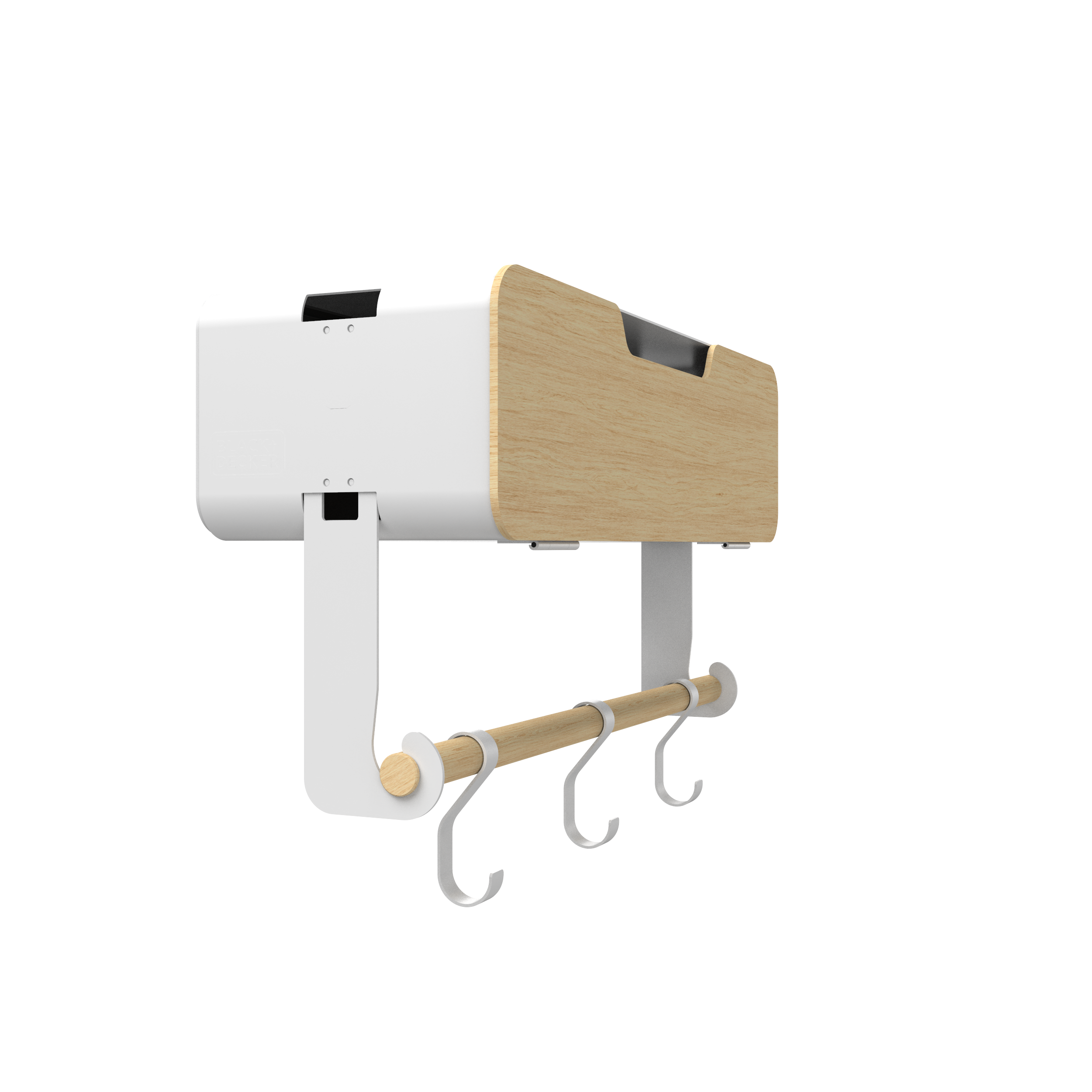 White Hanging / Magnetic Rack System-Shelf W/ Door