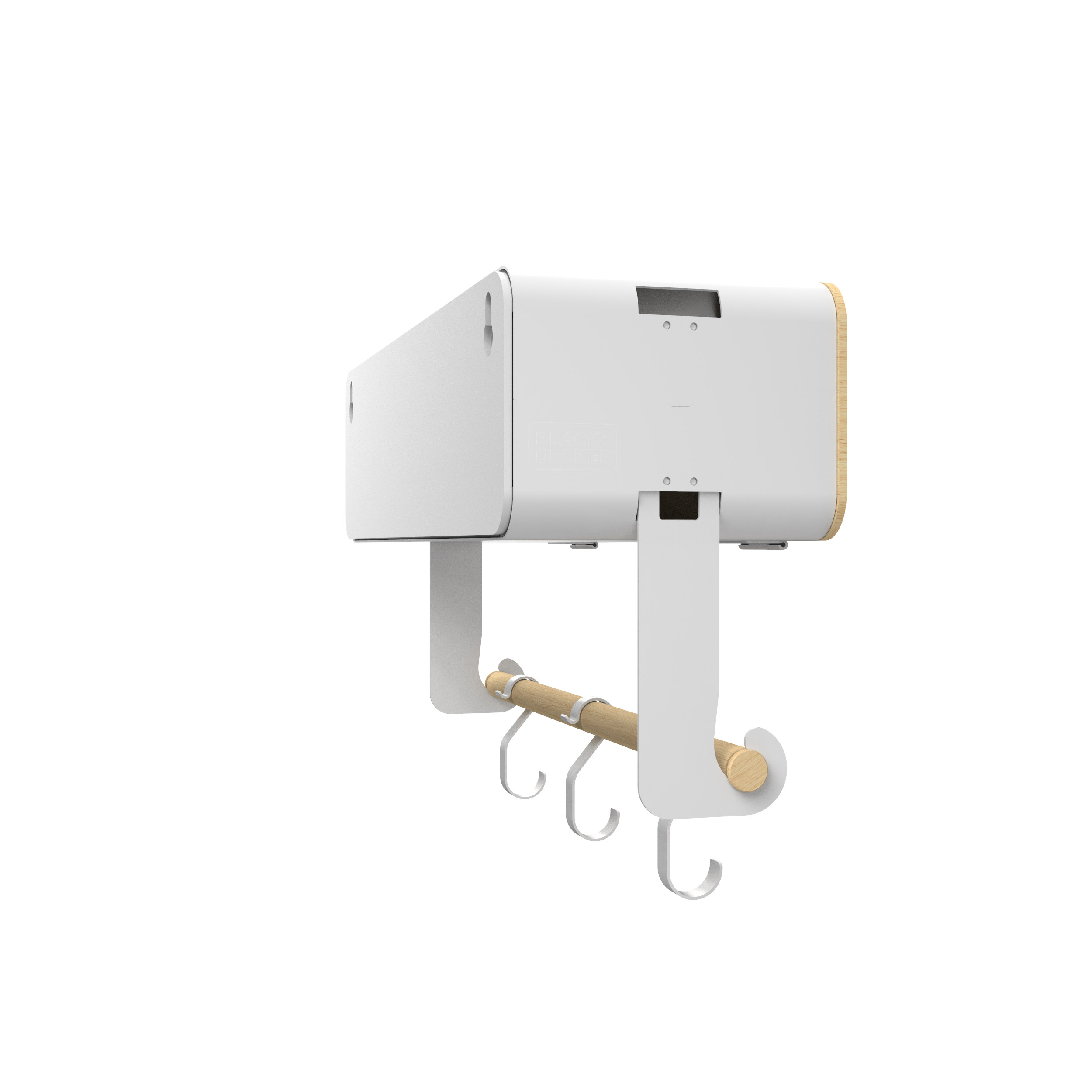 White Hanging / Magnetic Rack System-Shelf W/ Door