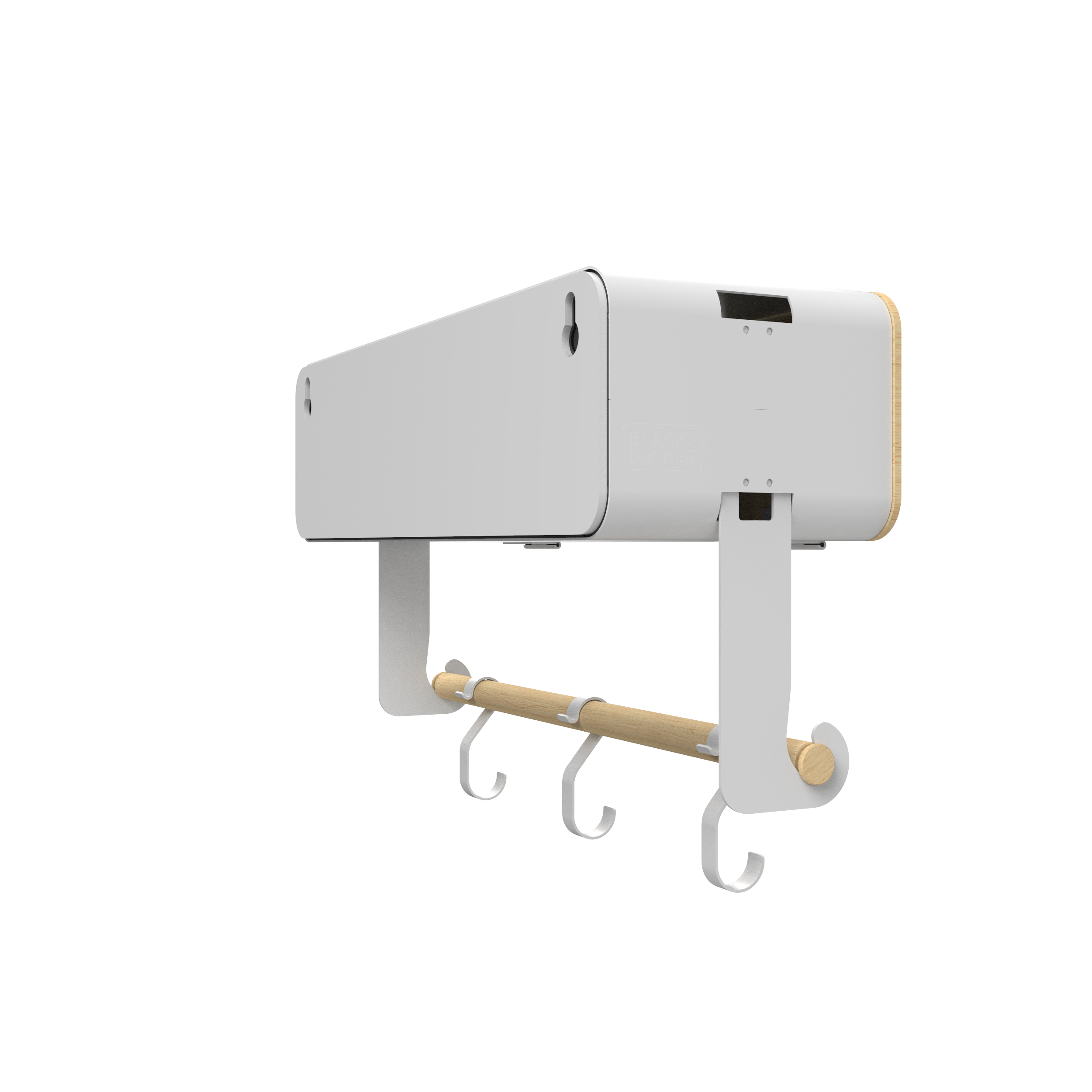 White Hanging / Magnetic Rack System-Shelf W/ Door
