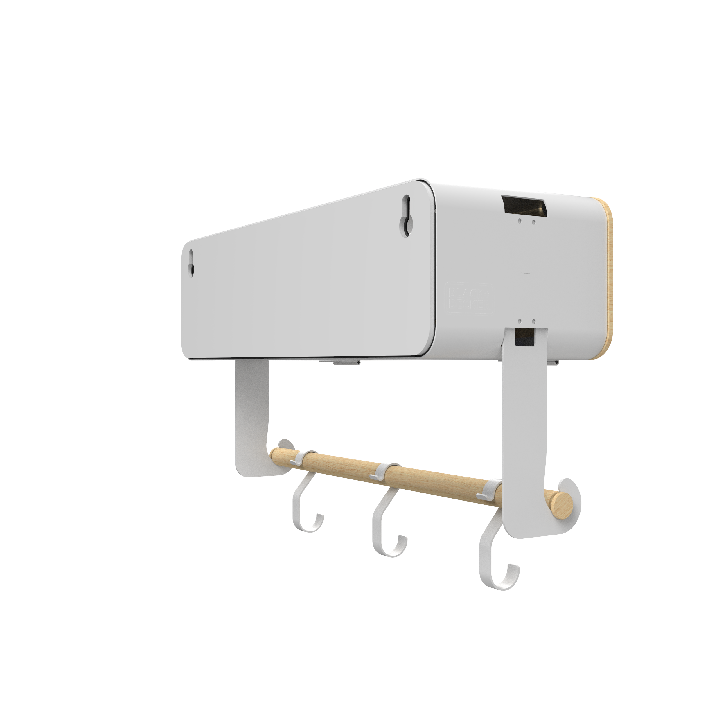 White Hanging / Magnetic Rack System-Shelf W/ Door