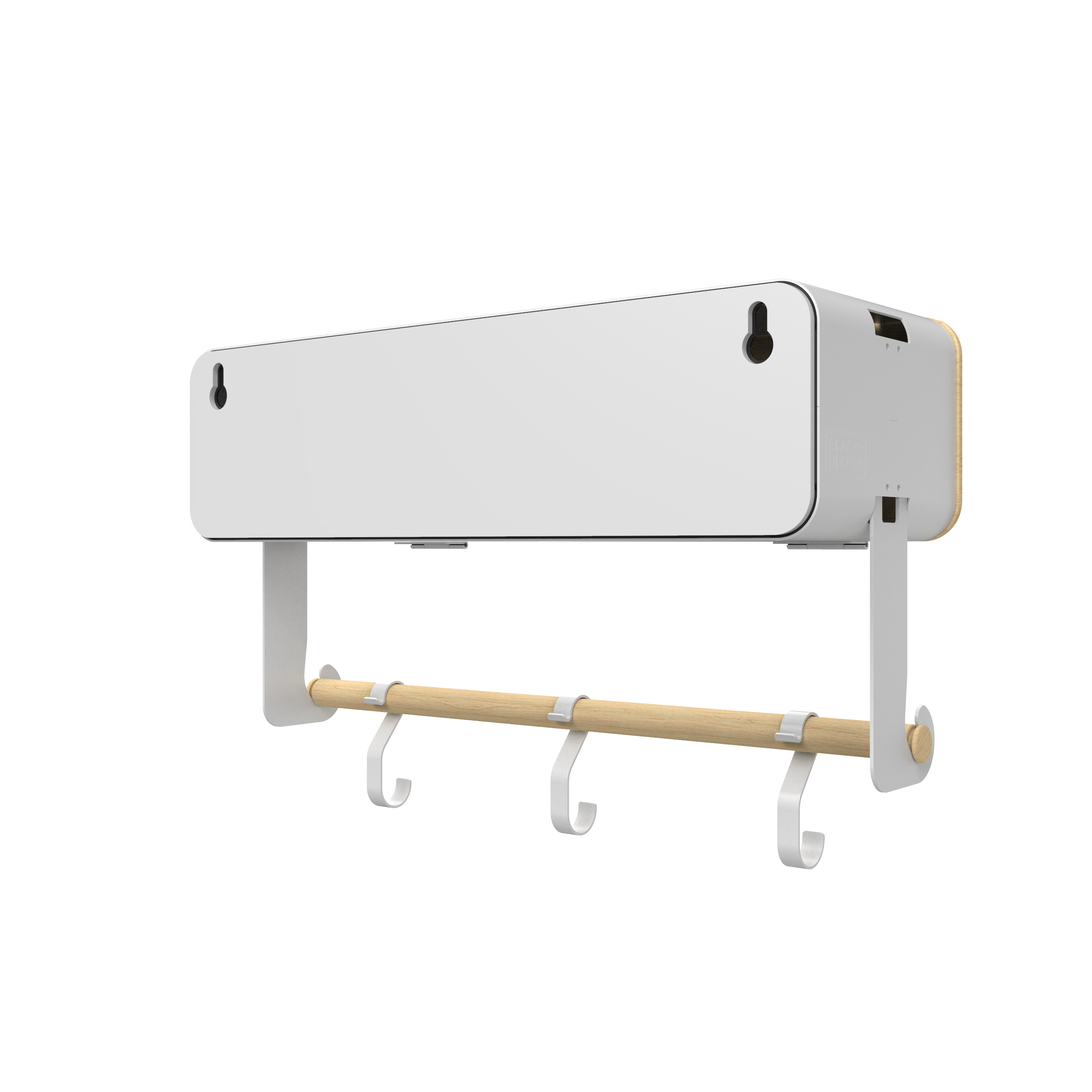 White Hanging / Magnetic Rack System-Shelf W/ Door