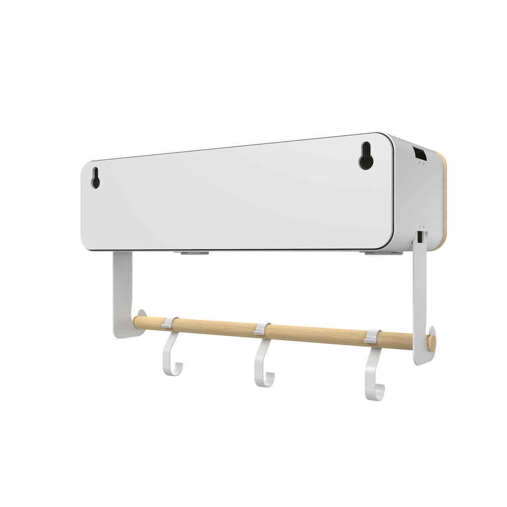 White Hanging / Magnetic Rack System-Shelf W/ Door