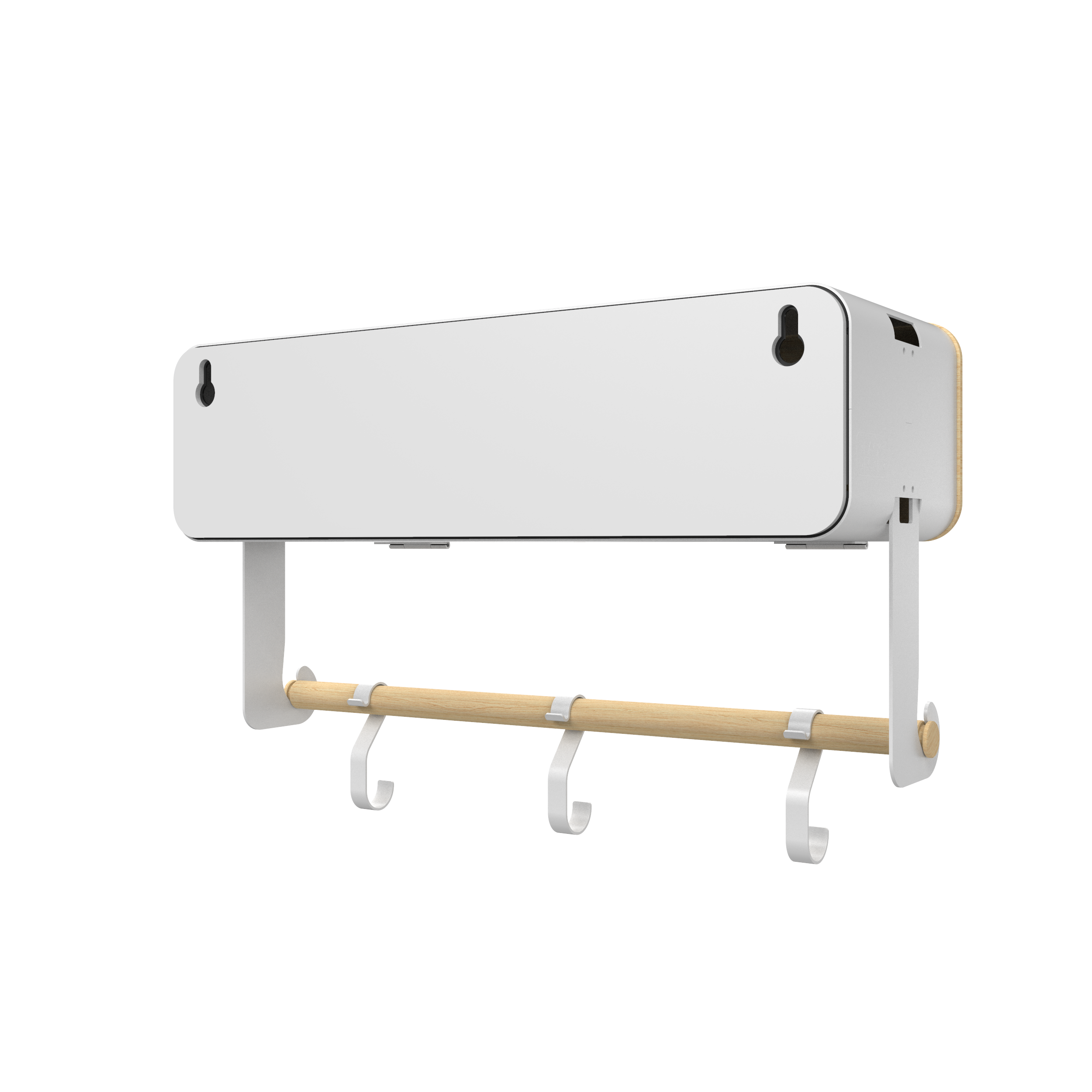White Hanging / Magnetic Rack System-Shelf W/ Door
