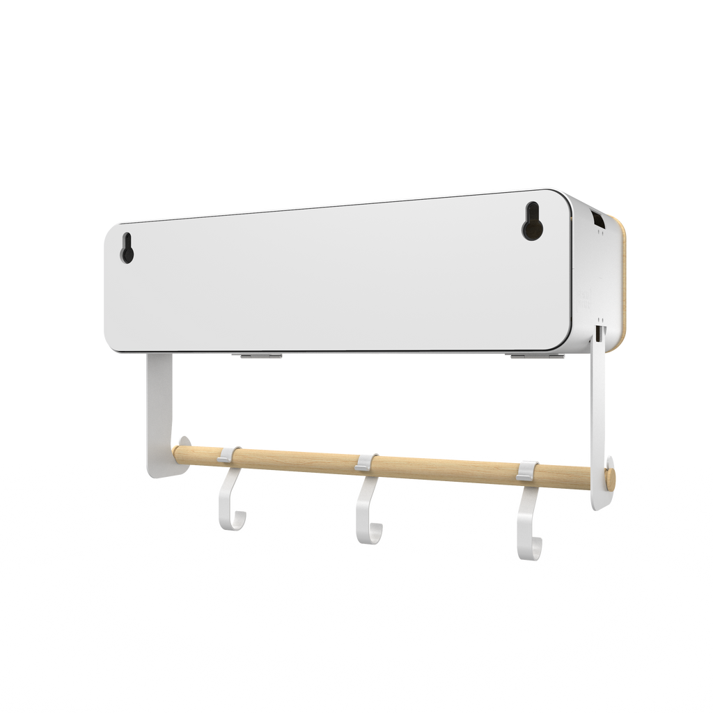 White Hanging / Magnetic Rack System-Shelf W/ Door