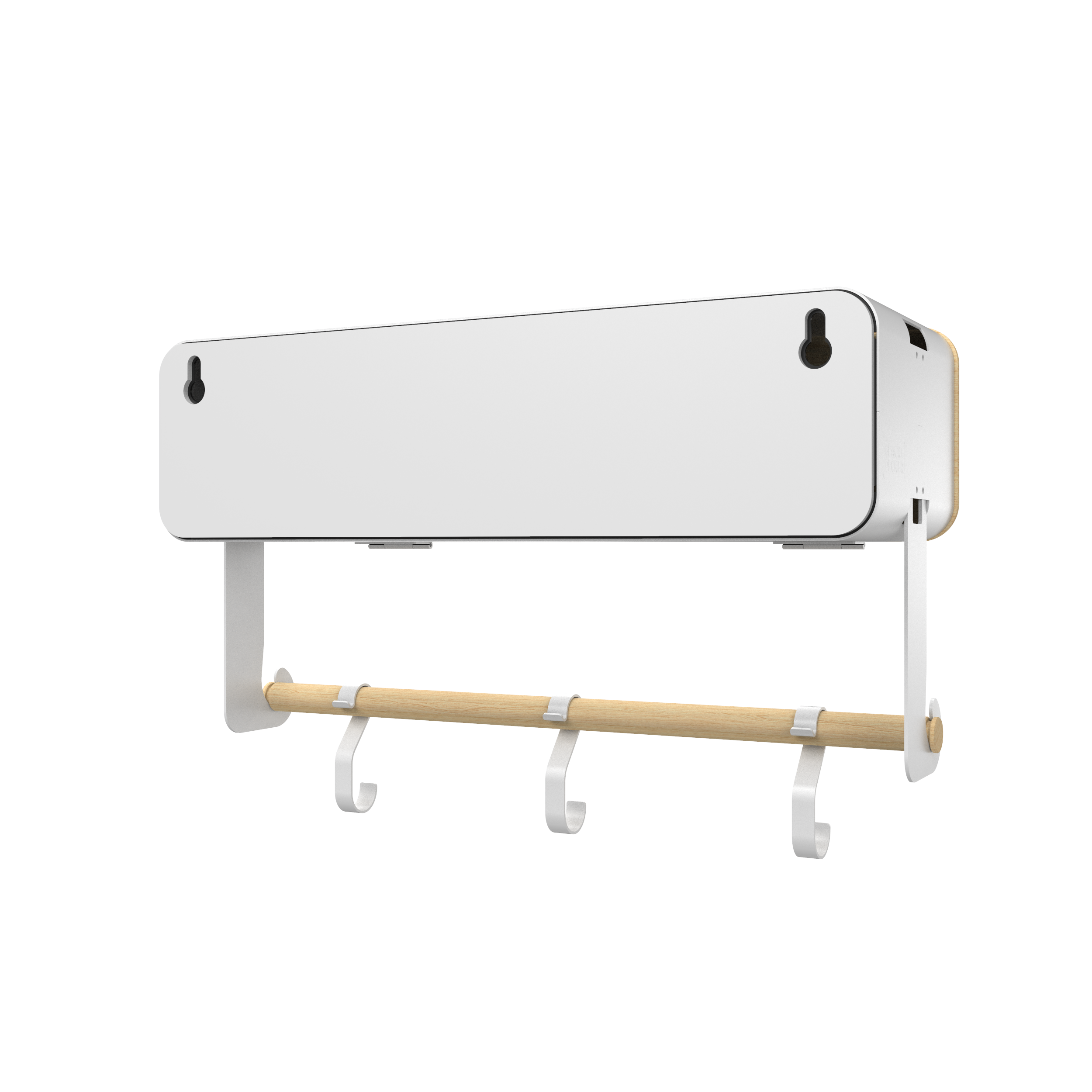 White Hanging / Magnetic Rack System-Shelf W/ Door