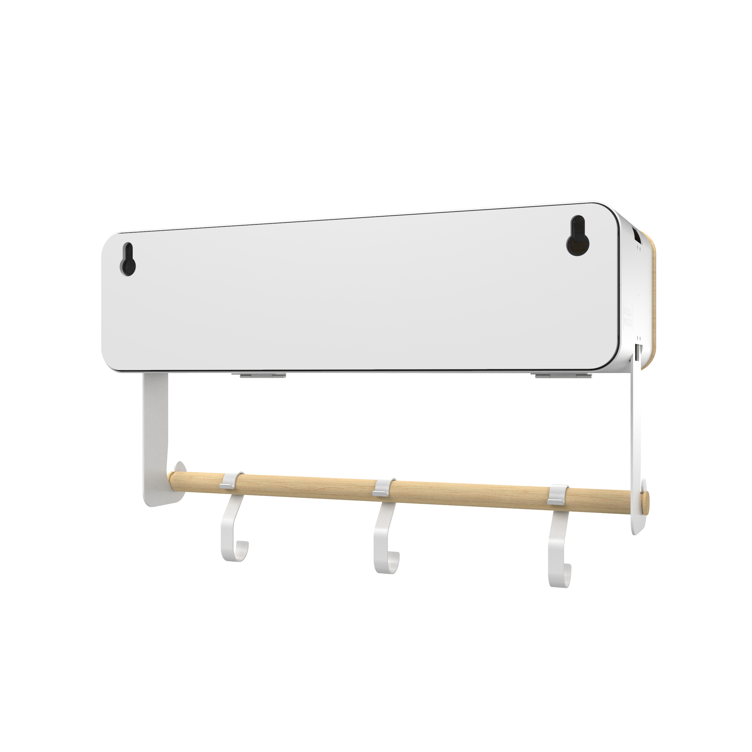 White Hanging / Magnetic Rack System-Shelf W/ Door