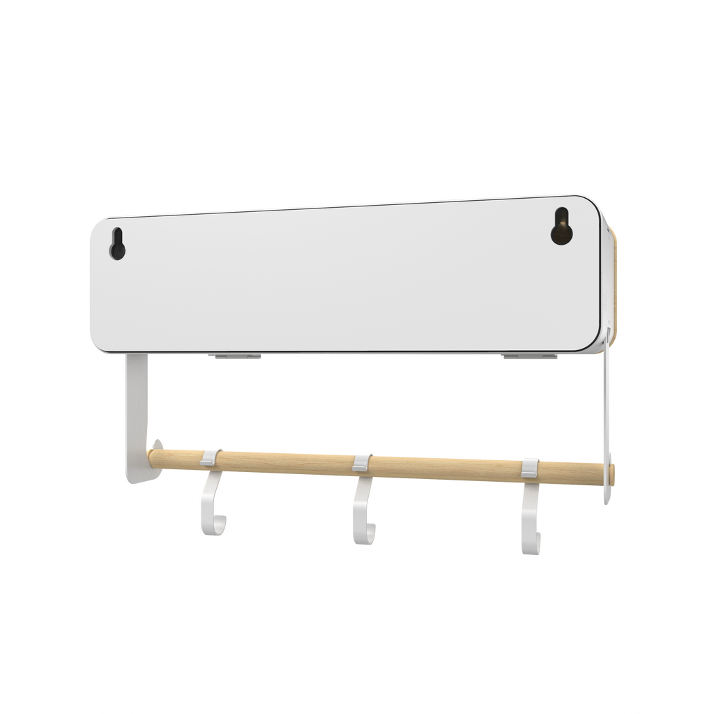 White Hanging / Magnetic Rack System-Shelf W/ Door