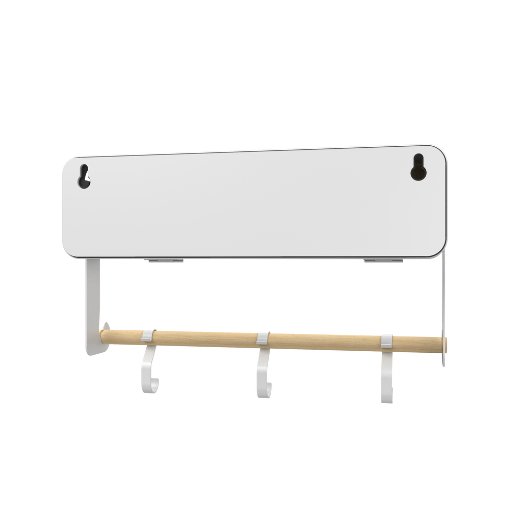 White Hanging / Magnetic Rack System-Shelf W/ Door
