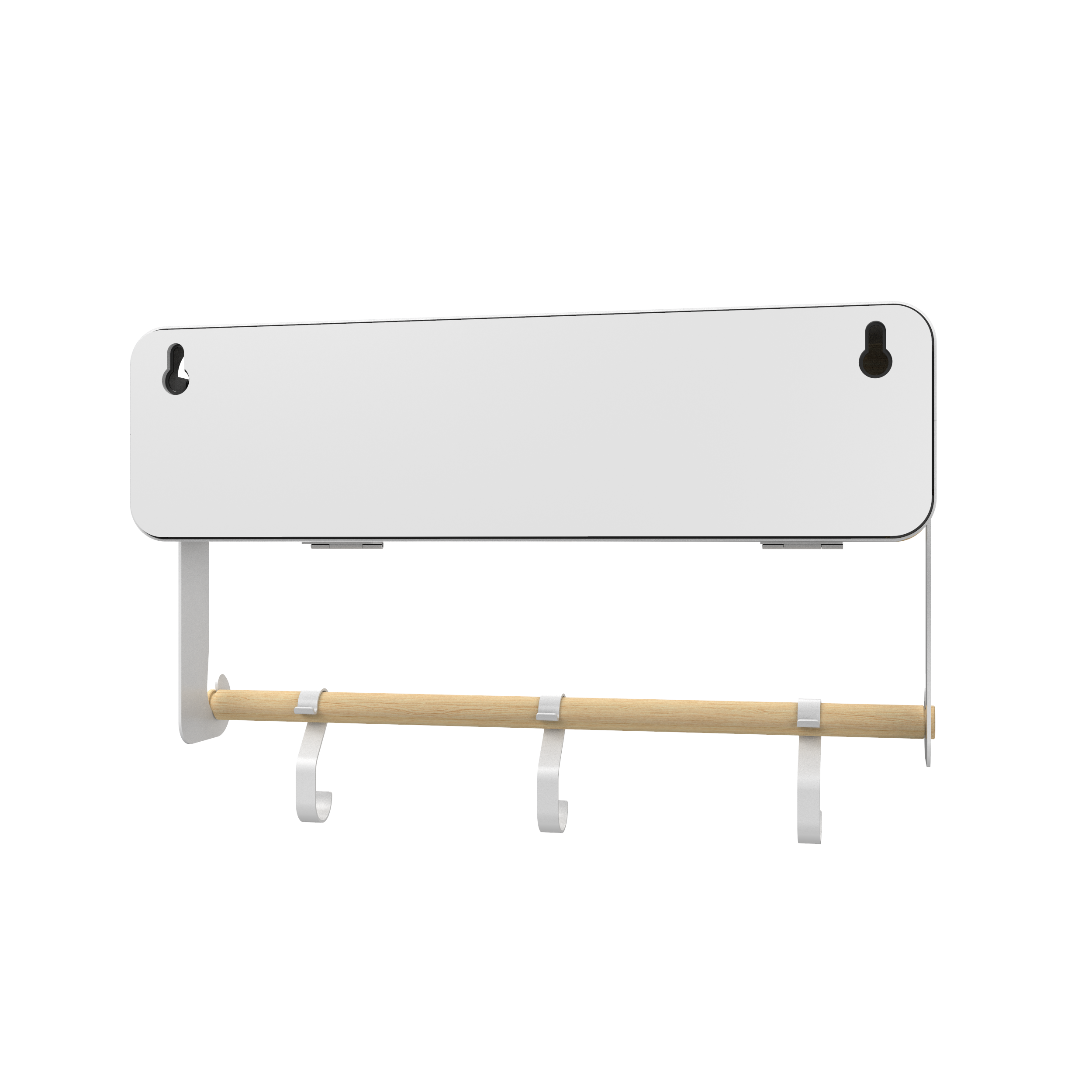 White Hanging / Magnetic Rack System-Shelf W/ Door