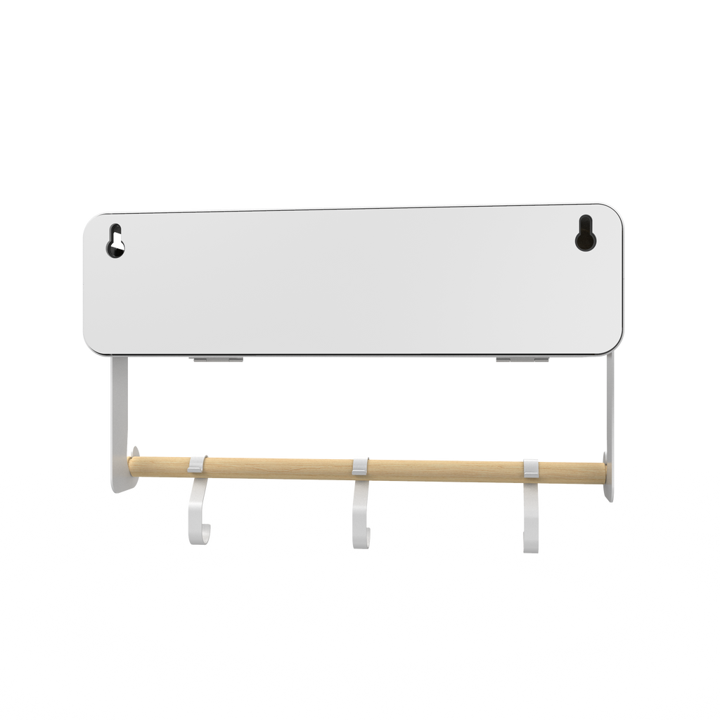White Hanging / Magnetic Rack System-Shelf W/ Door
