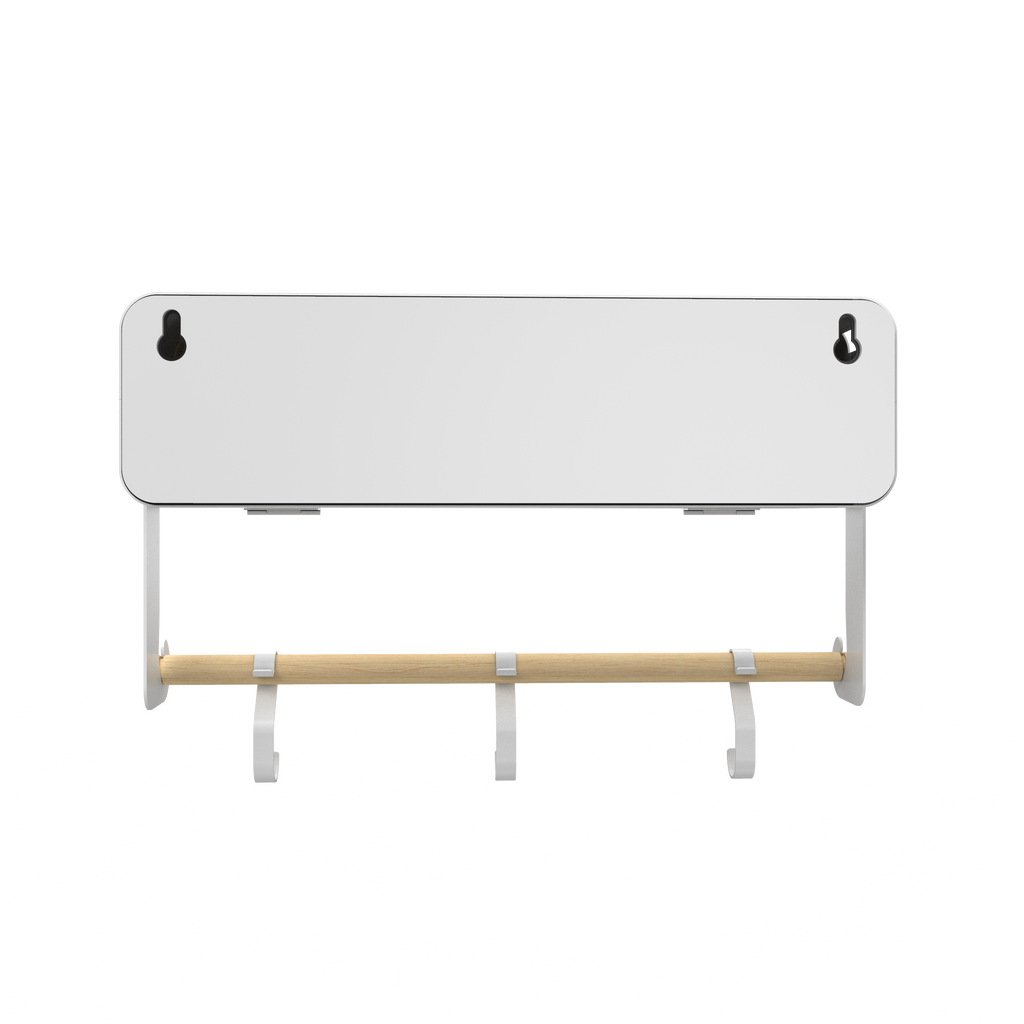 White Hanging / Magnetic Rack System-Shelf W/ Door