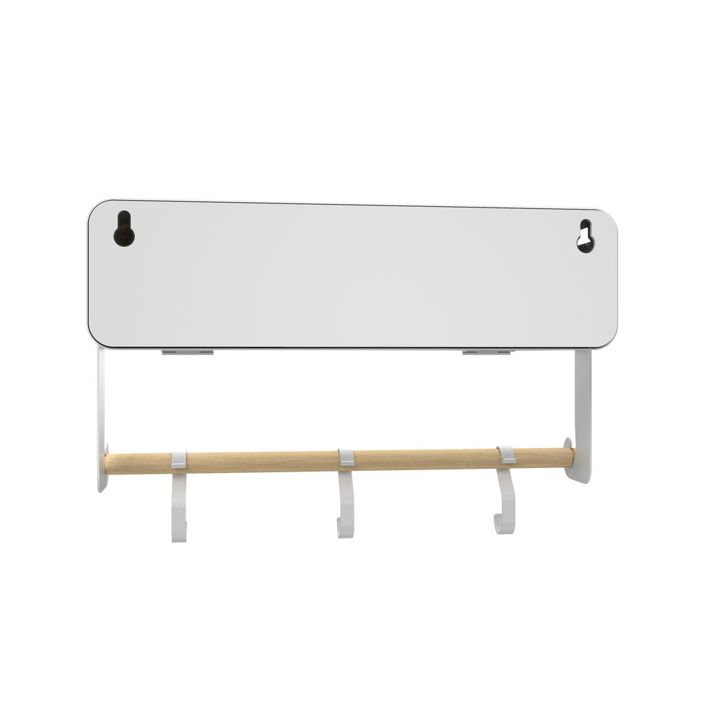 White Hanging / Magnetic Rack System-Shelf W/ Door