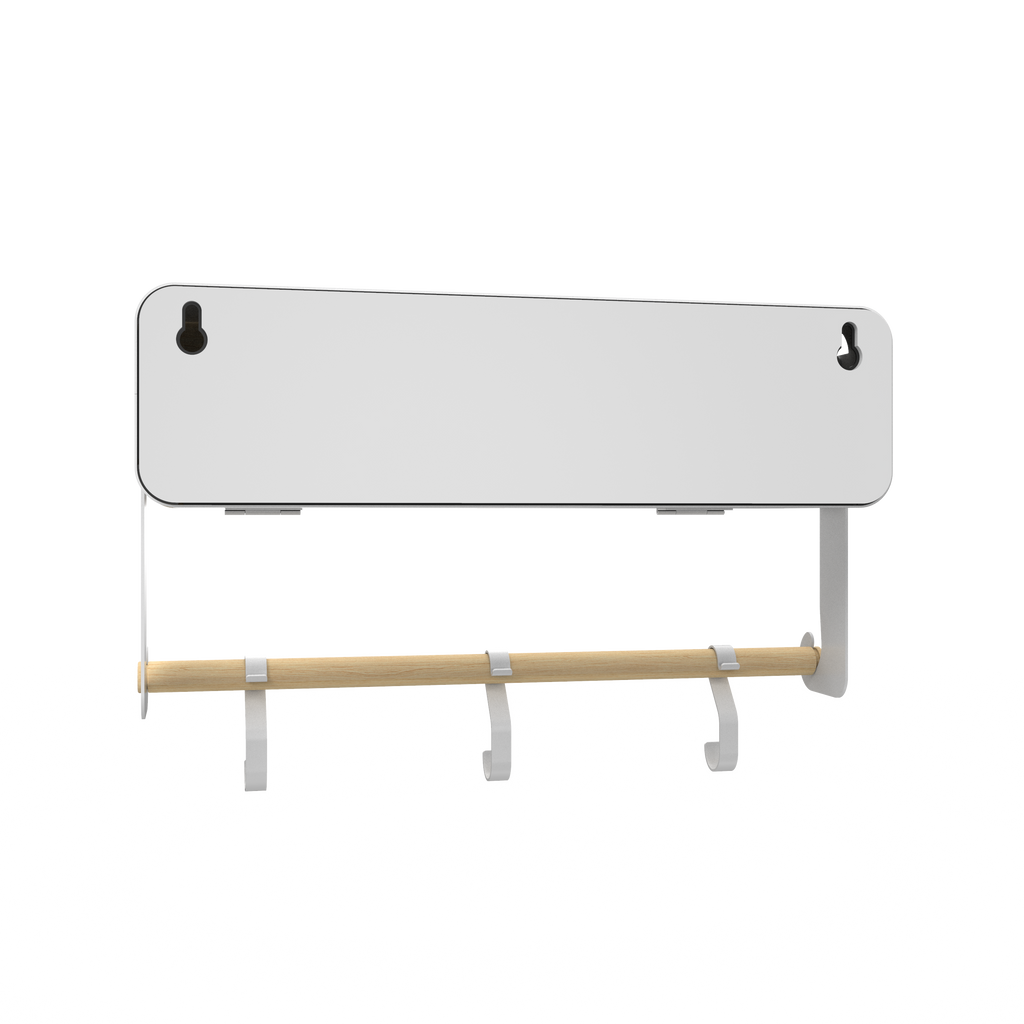 White Hanging / Magnetic Rack System-Shelf W/ Door
